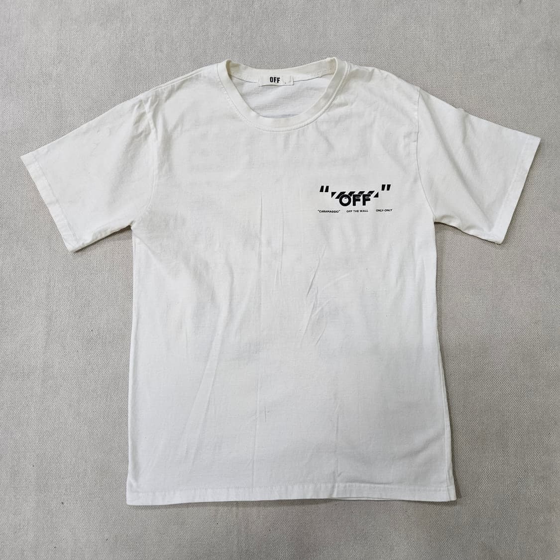 L 빈티지 로고 화이트 반팔티 0313Y 상품이미지1