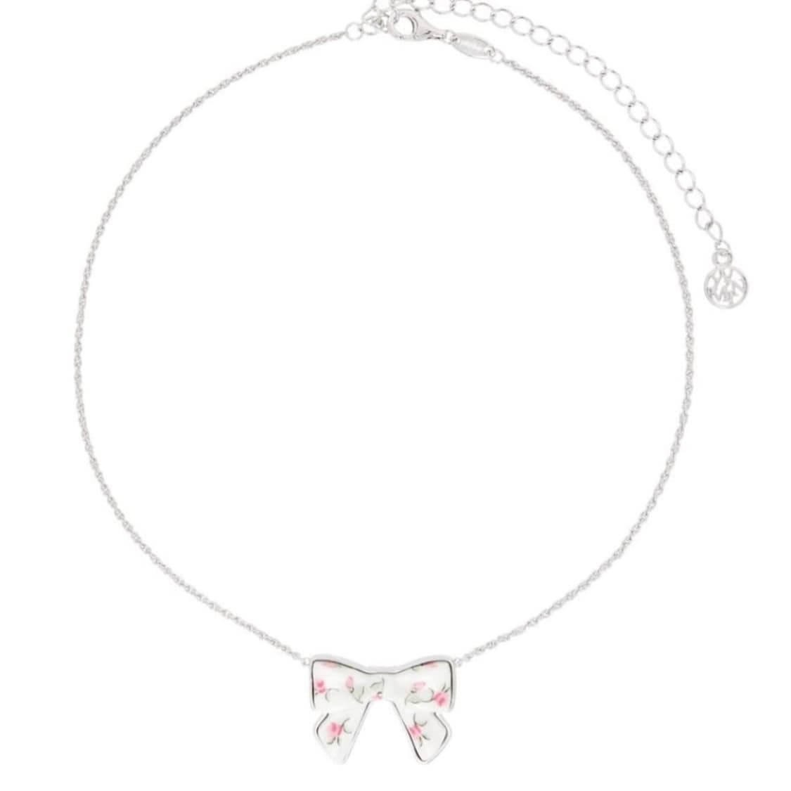 구함))슈슈통X위민 콜라보 양면 리본 목걸이 세라믹 진주 리본 이어링 상품이미지2