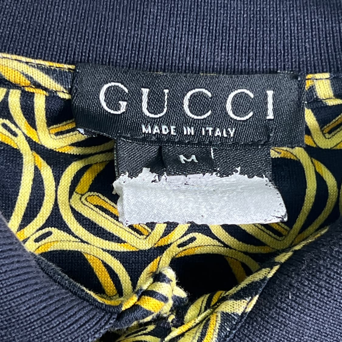 구찌 빈티지 GG 패턴 반팔 폴로 셔츠 M 상품이미지3
