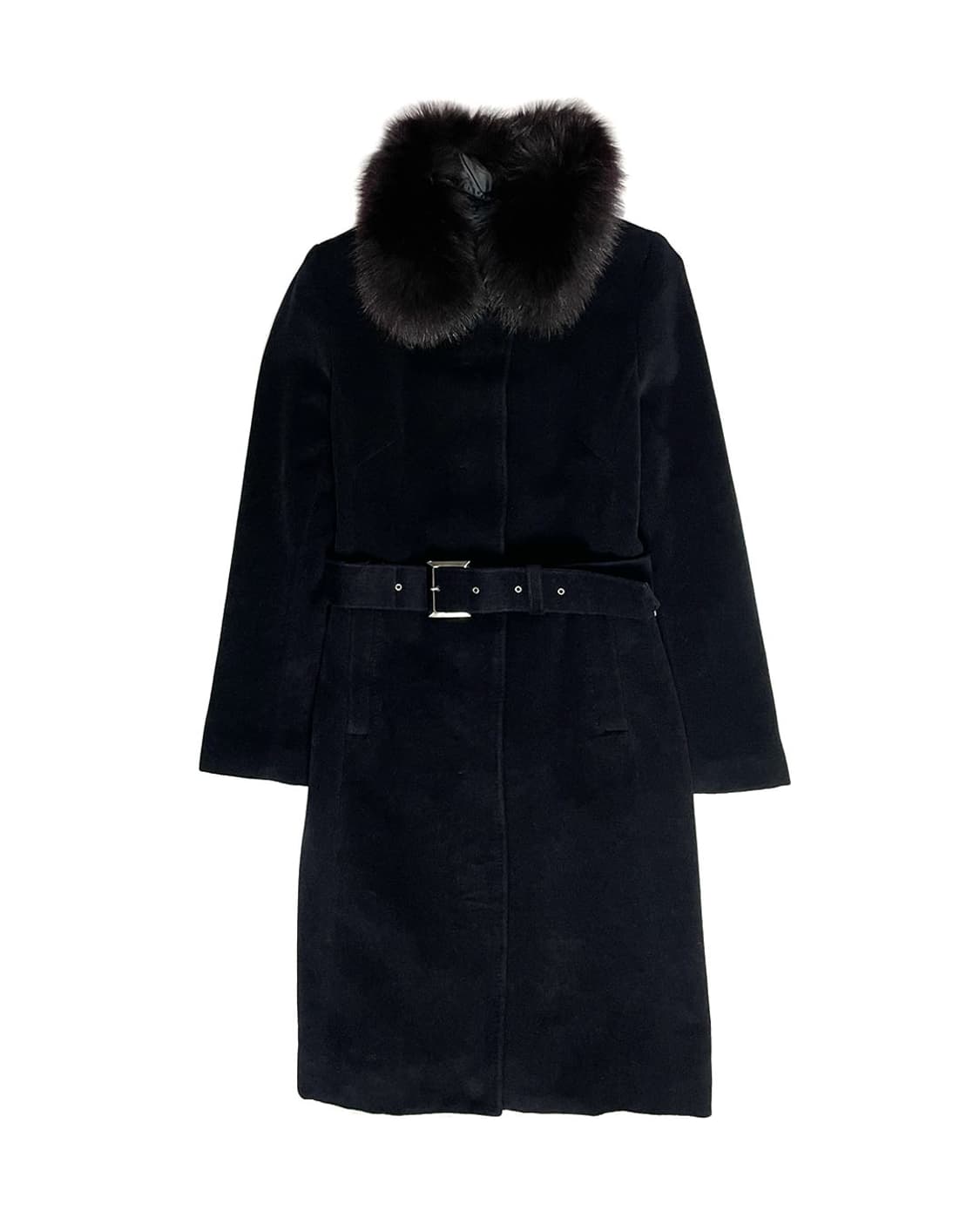 Comme Ca Ism 폭스 퍼 카라 벨튀드 코트 (퍼 탈착가능) 상품이미지1