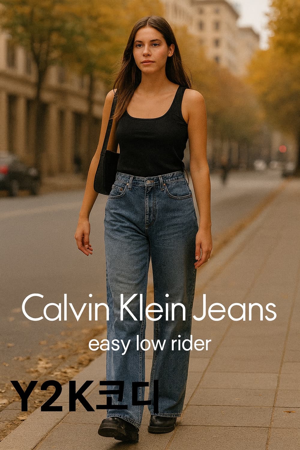 Calvin Klein Easy Low Rider Jeans 빈티지 데님 상품이미지1