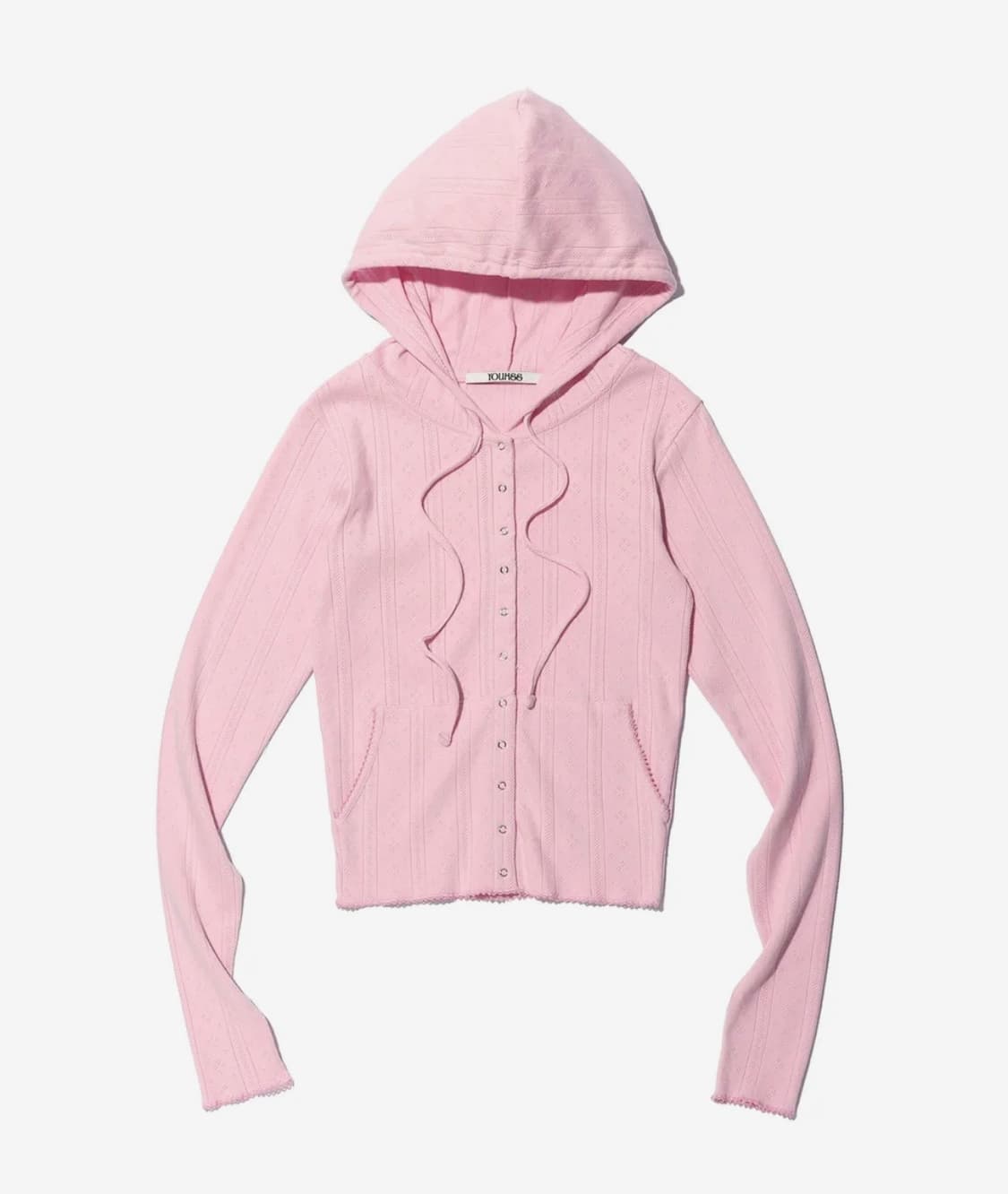 유희 EYELET SNAP HOODIE PINK 상품이미지2