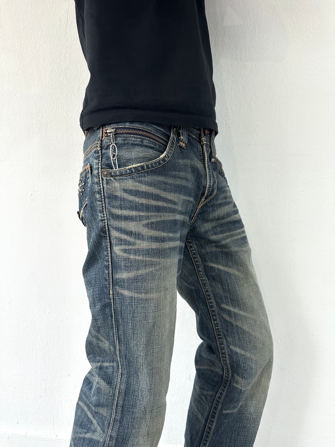 리바이스 502 젬스톤 워싱 웨이브진 상품이미지5