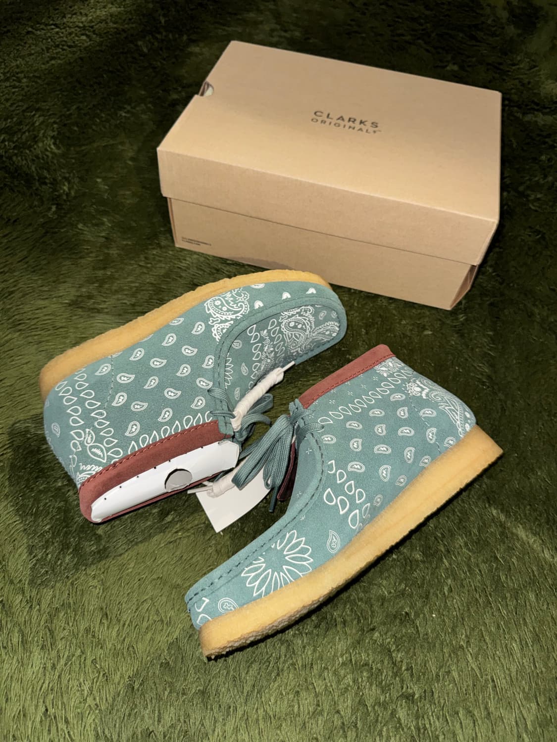 [265] Clarks 클락스 왈라비 부츠 페이즐리 그린 상품이미지4