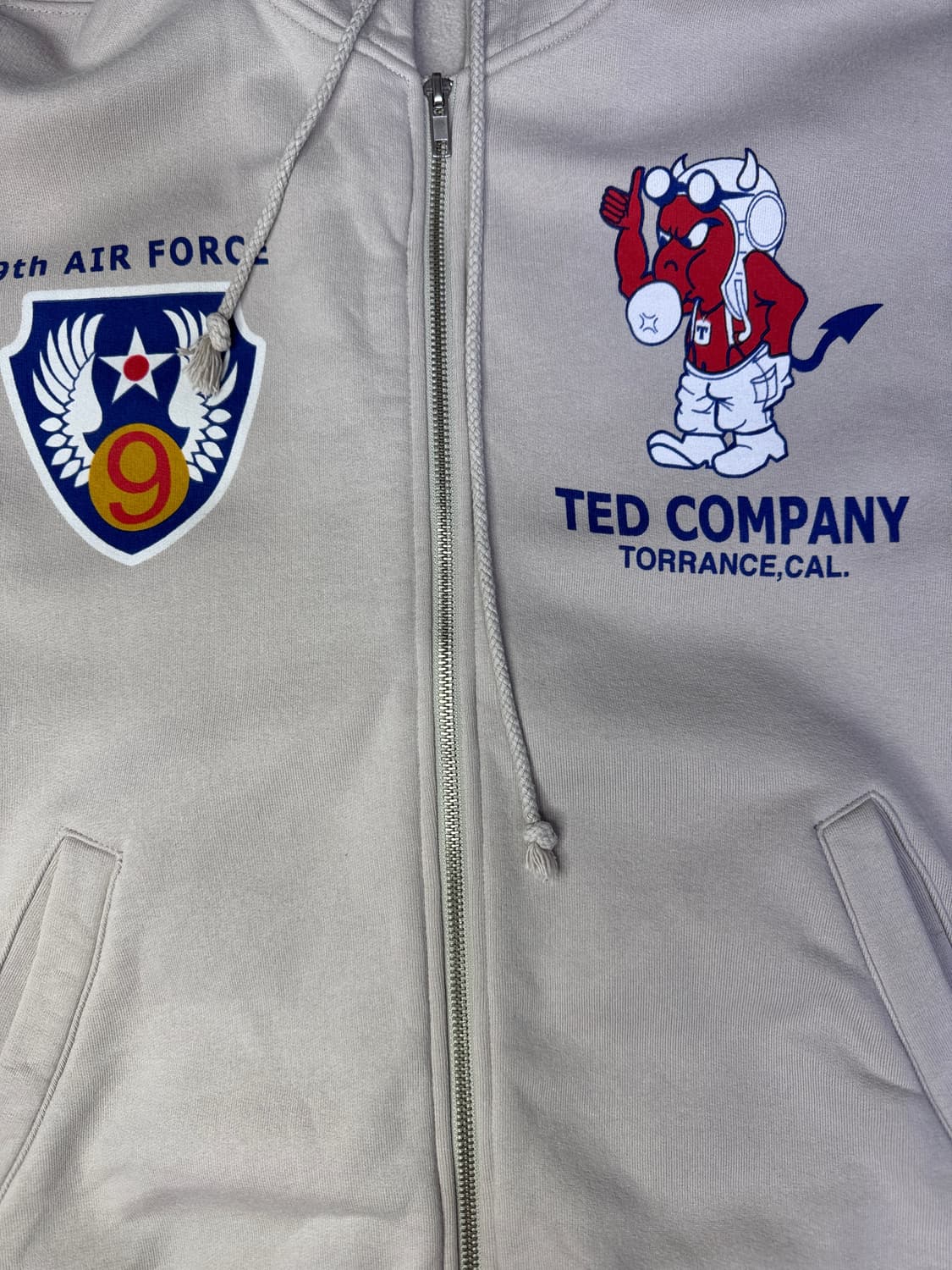 빈티지 테드컴퍼니 레드데빌 에어포스 후드집업 40 상품이미지4