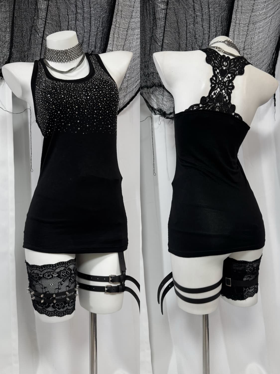 cubic lace sleeveless 상품이미지1