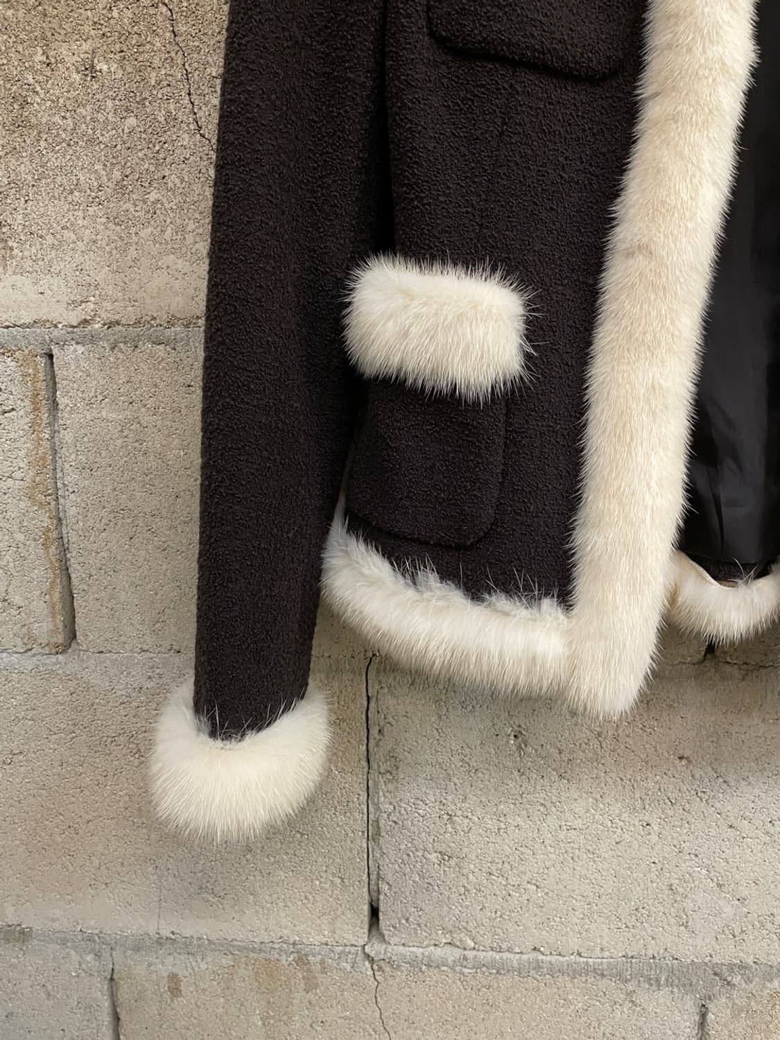 모스키노 트위드 퍼 자켓 상품이미지3