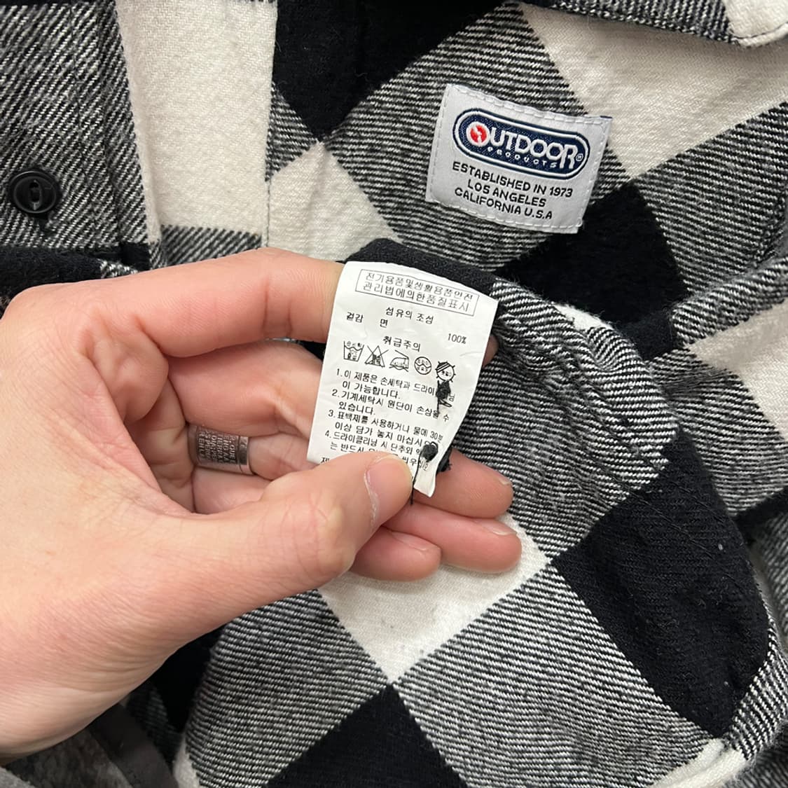 아웃도어프로덕츠 체크 플란넬 셔츠 남방 L 상품이미지4