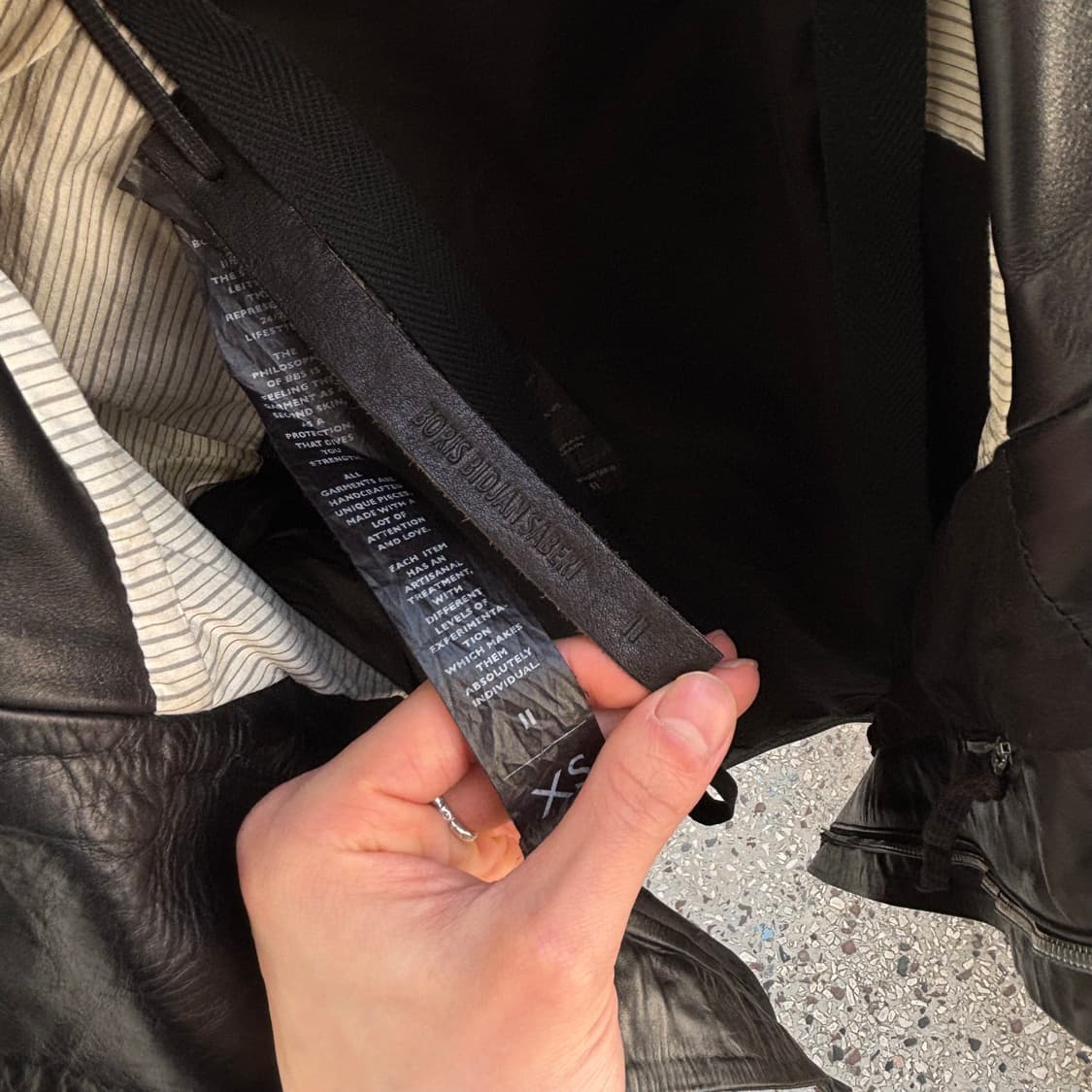 boris bidjan saberi calf skin lap jacket 상품이미지5