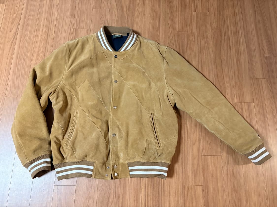 KITH 키스 x wilson 리얼 스웨이드 바시티 자켓 XXL 상품이미지1