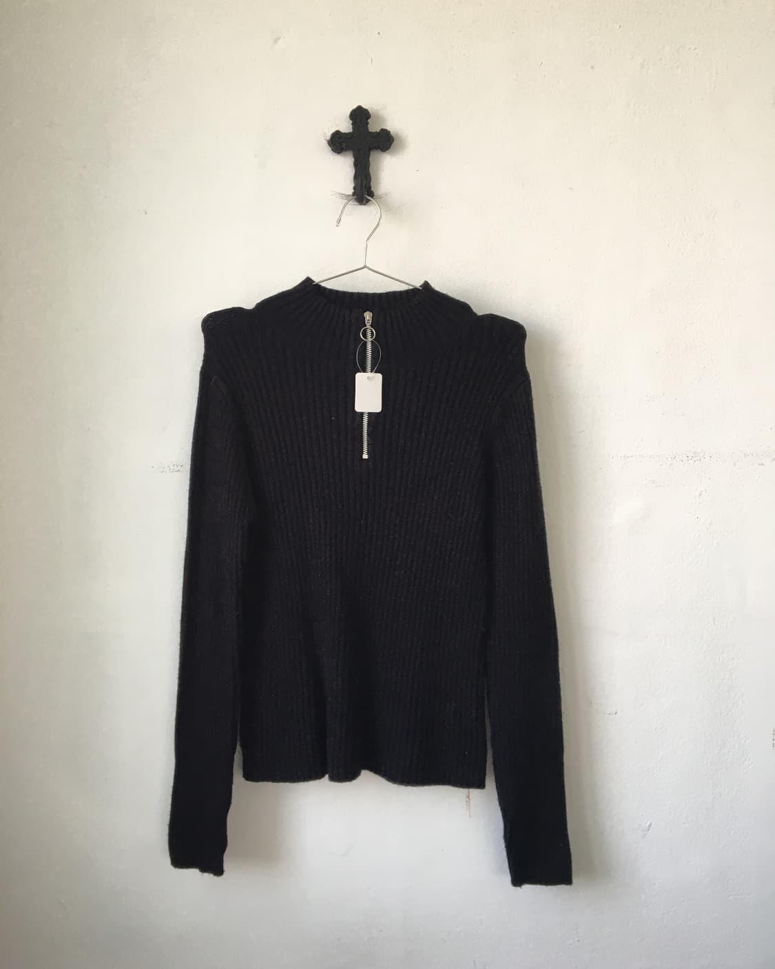 Ribbed half zip up knit 상품이미지2