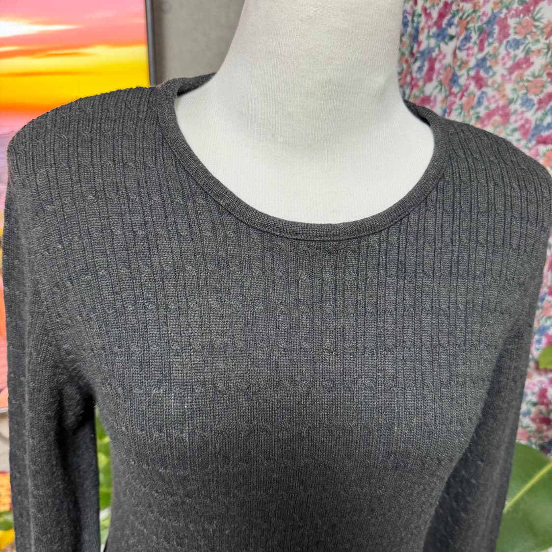 베네통 진그레이 니트 긴팔 원피스 예뻐요 상품이미지5