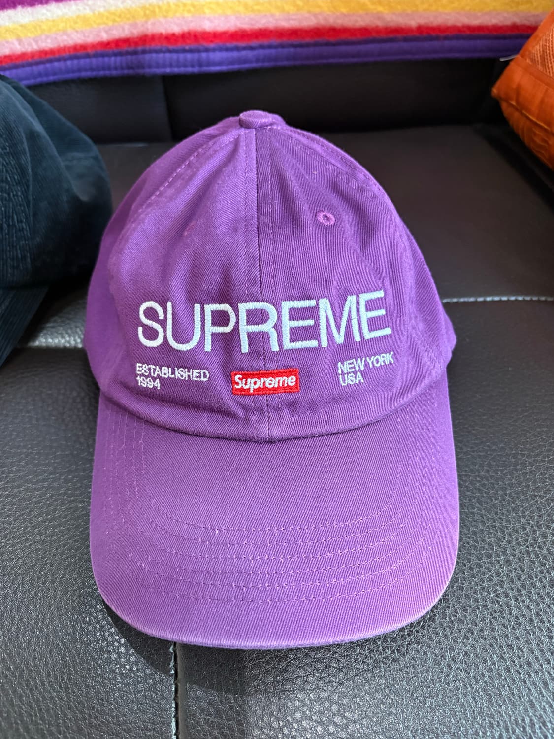 슈프림 Est. 1994 6-패널 캡 퍼플 - 21FW 상품이미지1