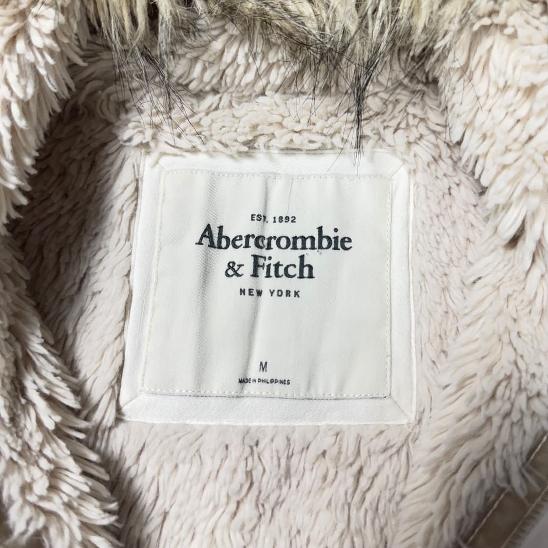 (M) 아베크롬비 울프 죠 후드집업 화이트 상품이미지3