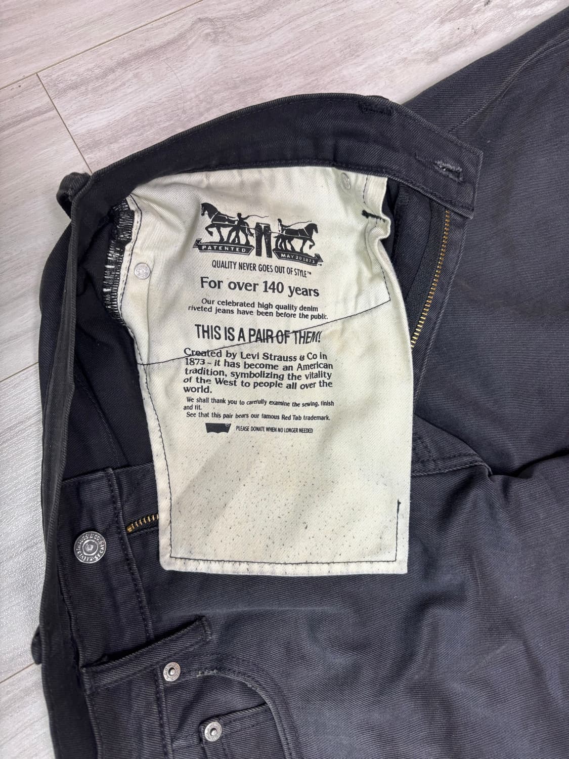 블랙 리바이스 청바지 상품이미지3