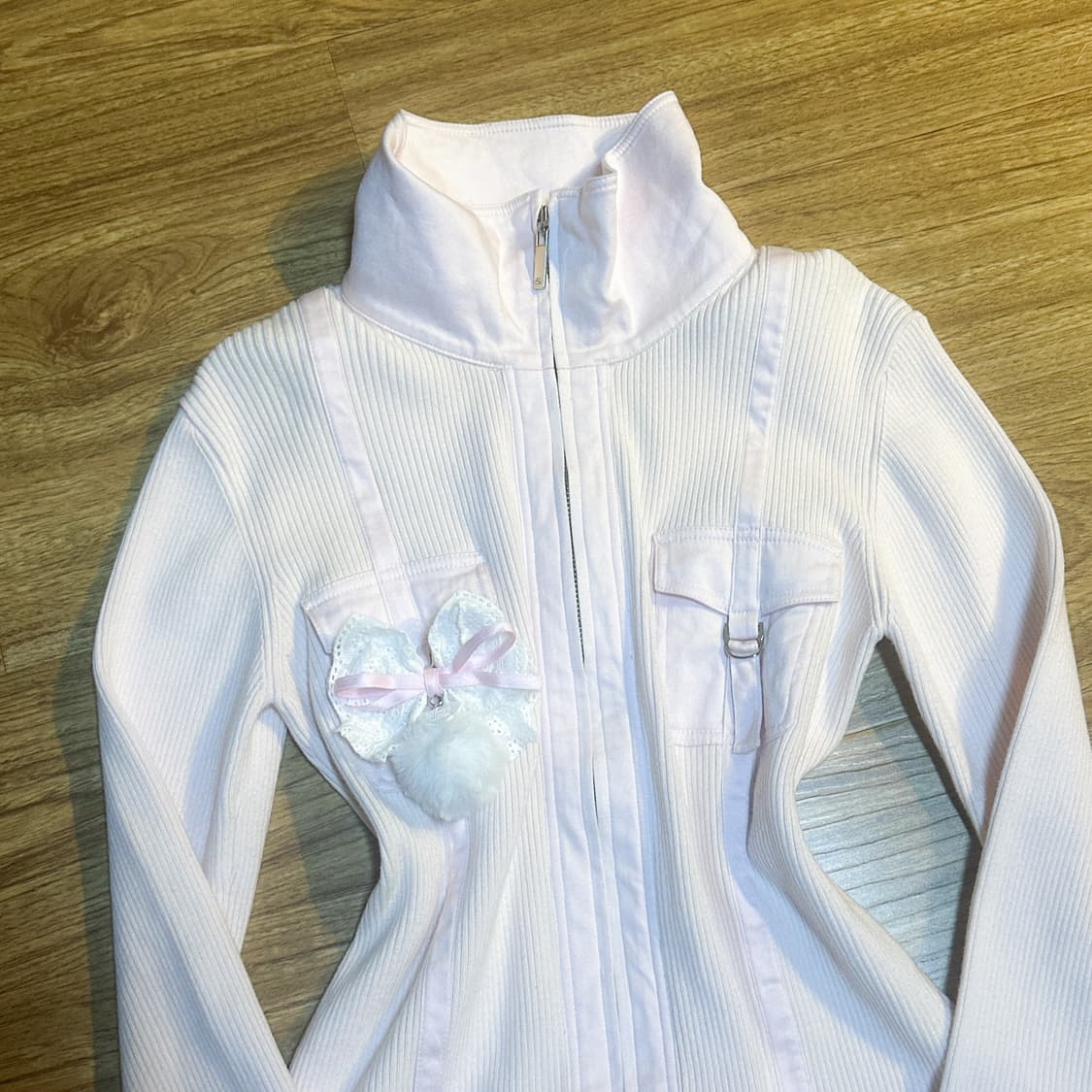 빈티지 핑키앤다이안 딸기우유 핑크 집업 자켓 히메갸루 로걀 라떼 리즈리사 상품이미지2