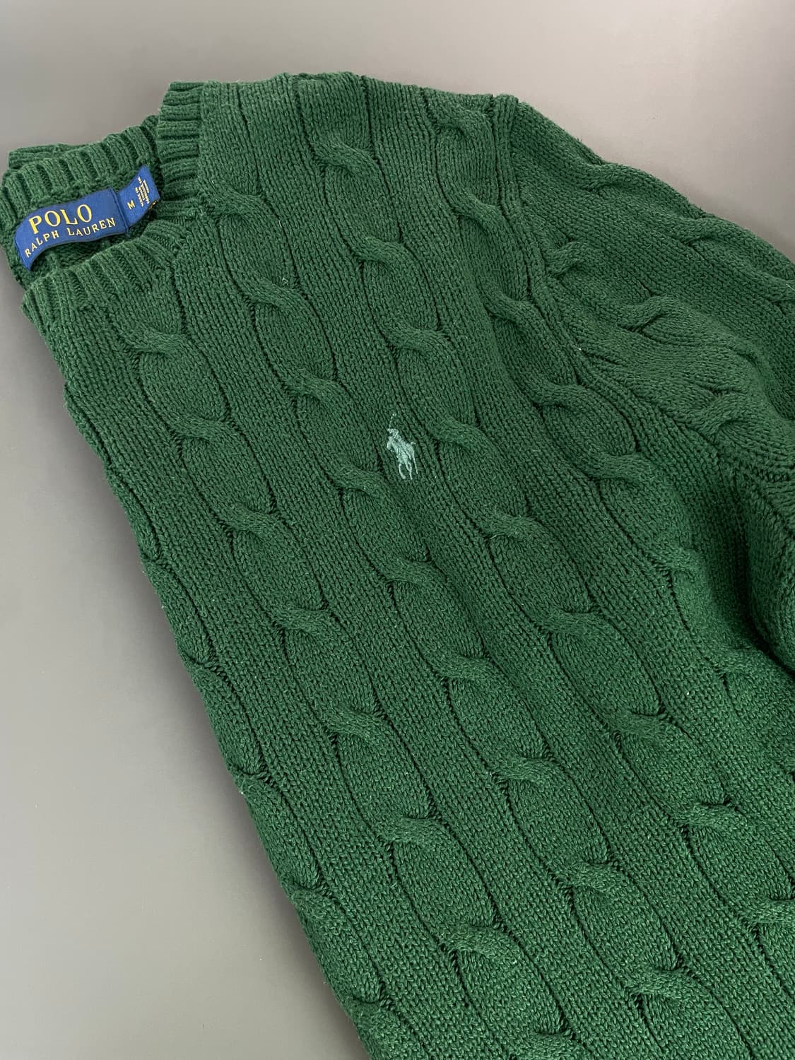 [M] 폴로 랄프로렌 코튼 케이블 꽈배기 니트 상품이미지2