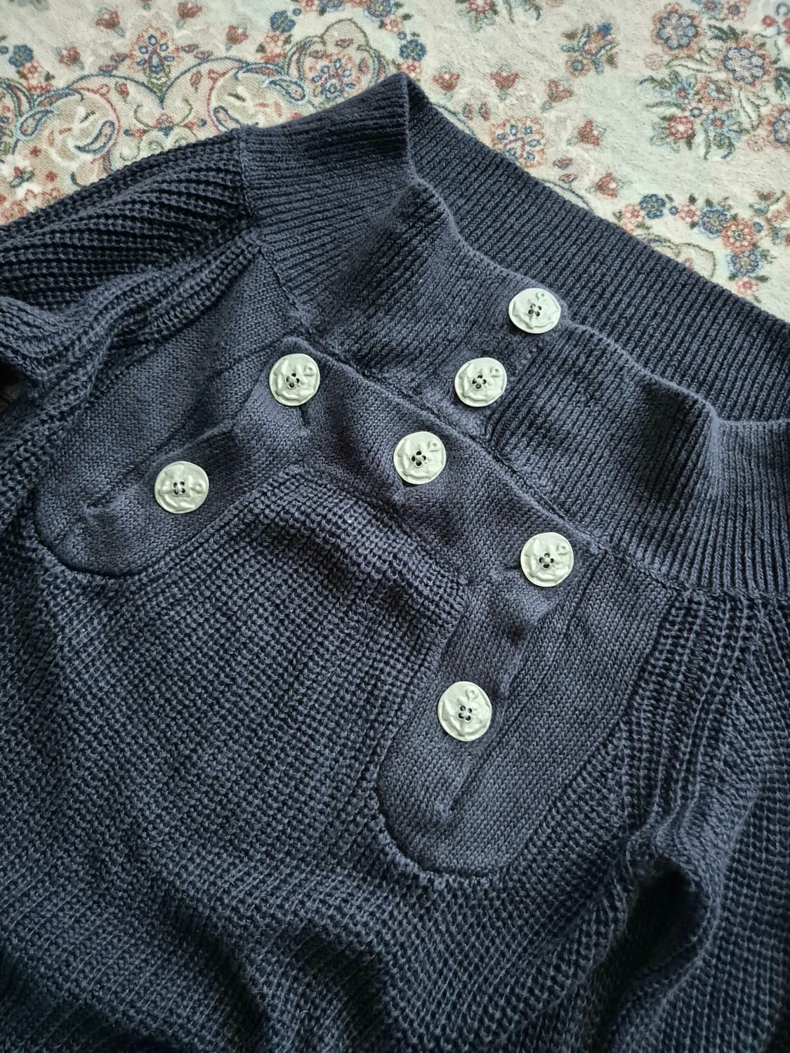 장 폴 고티에 리넨 와플 스퀘어넥 니트 상품이미지2