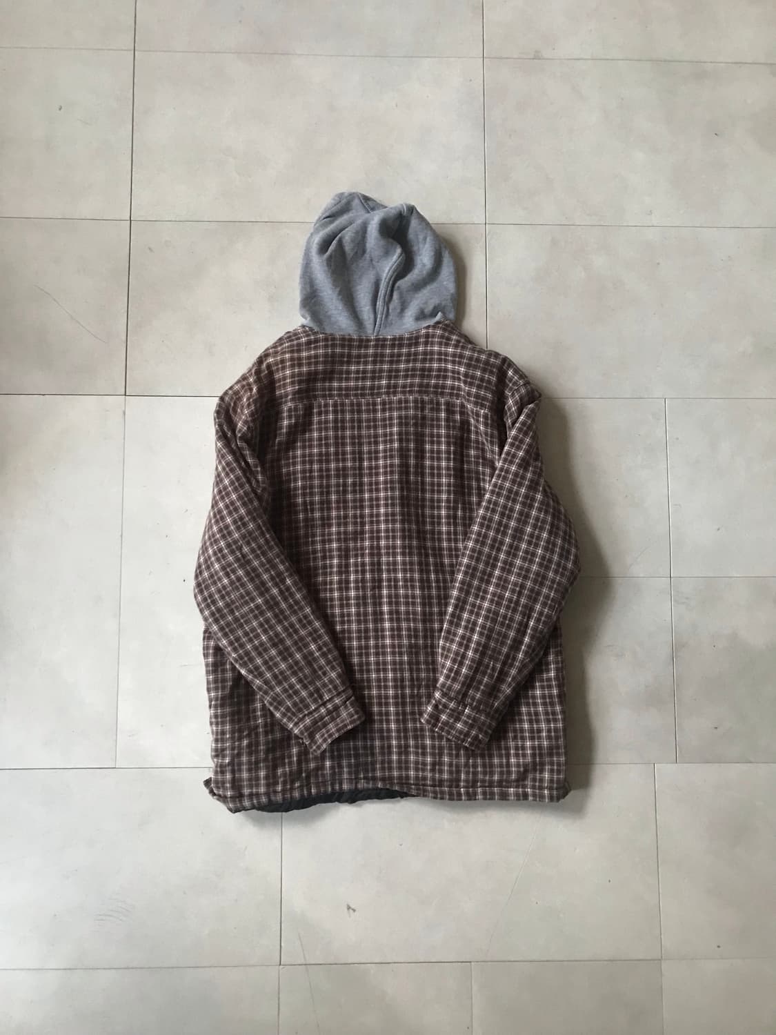 디키즈 00s 브라운 누빔 레이어드 체크셔츠 상품이미지7