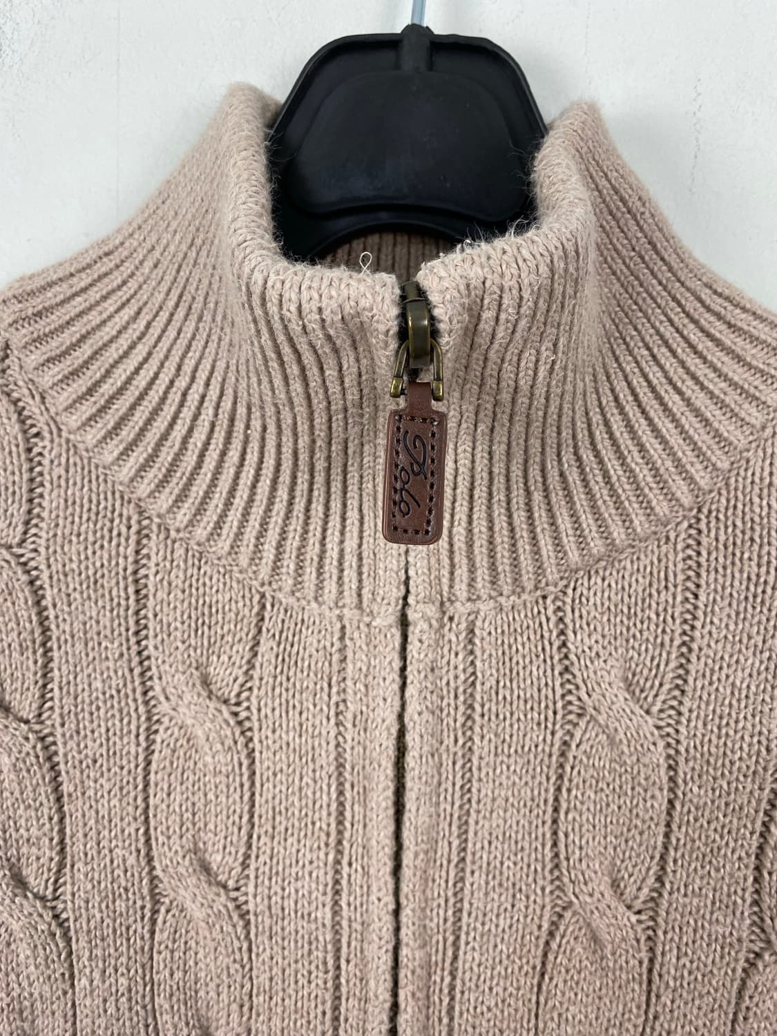 폴로 랄프로렌 꽈배기 반집업 니트 S 상품이미지3