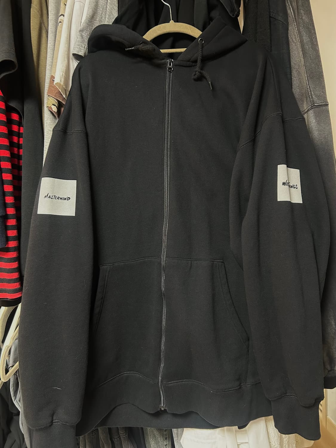 마스터마인드 x 와일드띵스 후드집업 세피아블랙 XL 상품이미지2