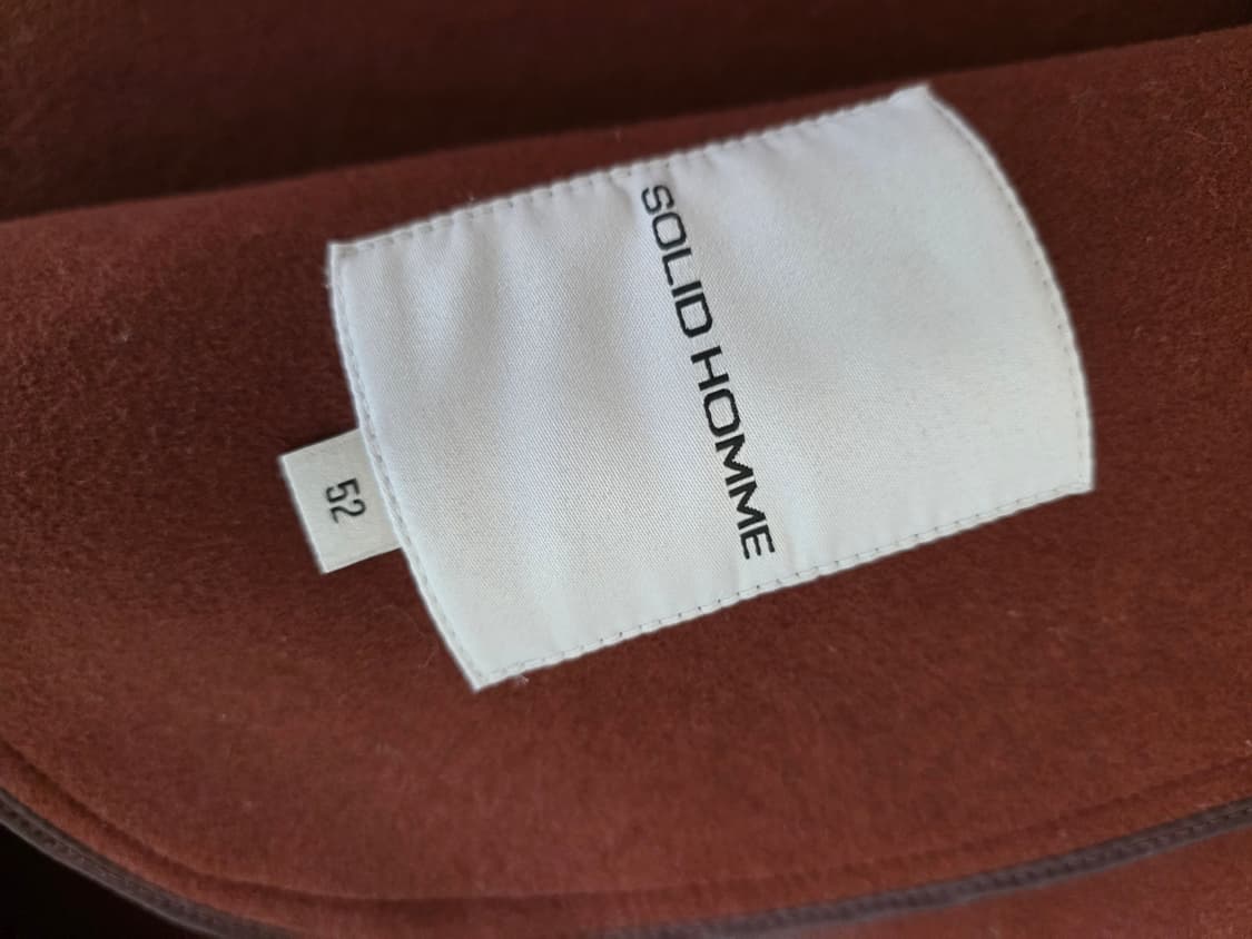 솔리드옴므 핸드메이드코트 버건디 상품이미지2