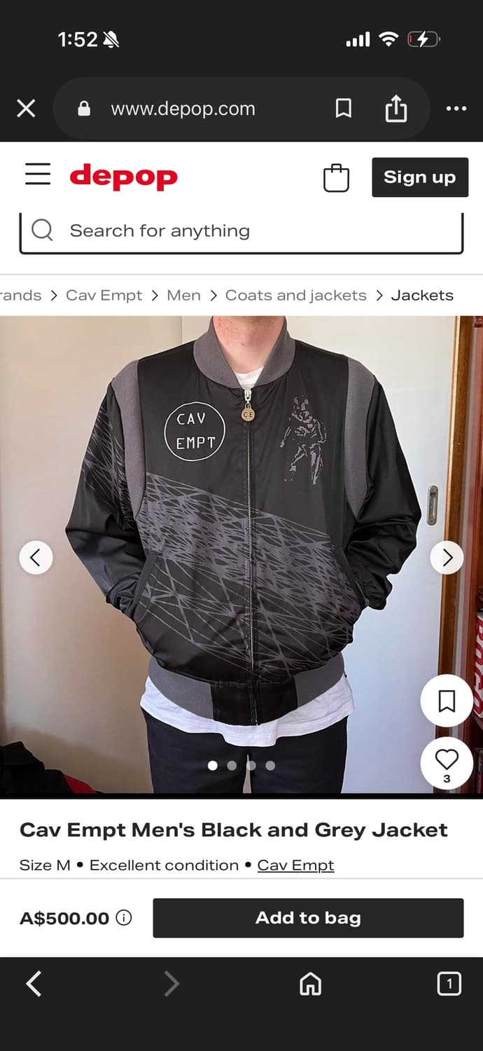 카브엠트 CAV SATIN JACKET L 상품이미지10