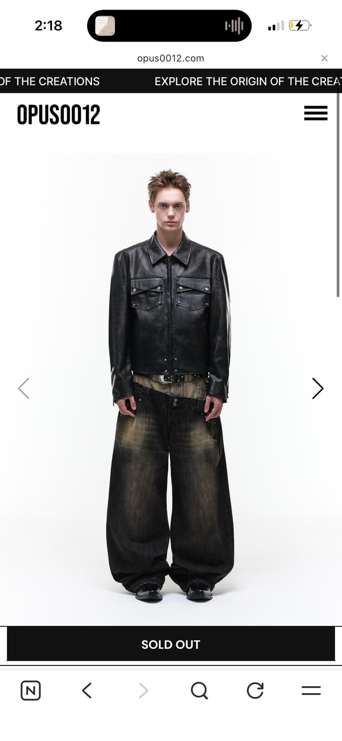 구매 opus0012 레더자켓 M사이즈 상품이미지1