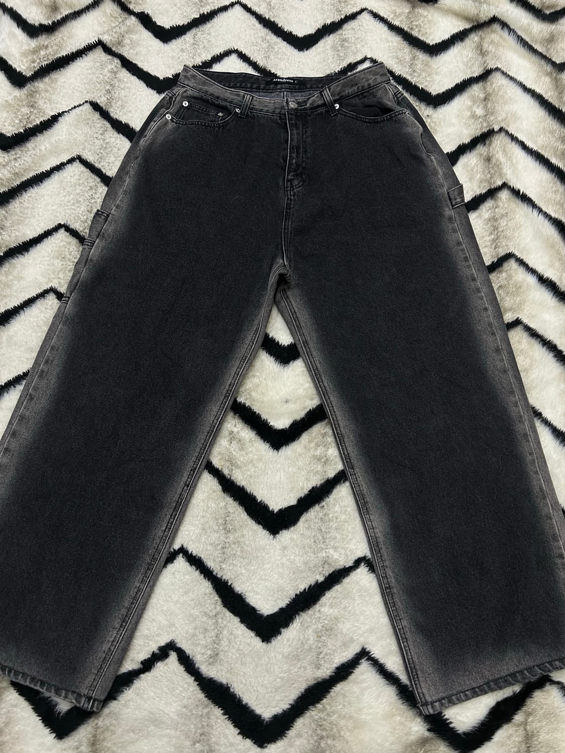 [L]어반드레스 카펜더 와이드 데님팬츠/흑청 상품이미지3