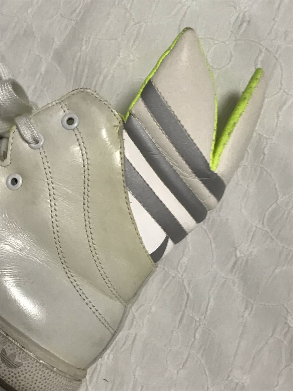 택포•아디다스 스탠스미스 트레포일 파이어버드 하이탑 스니커즈 230 상품이미지6