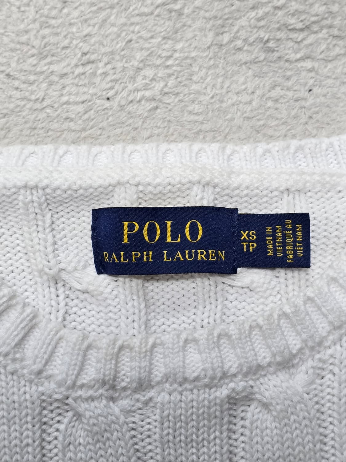 폴로랄프로렌 케이블 니트 화이트 XS 상품이미지4