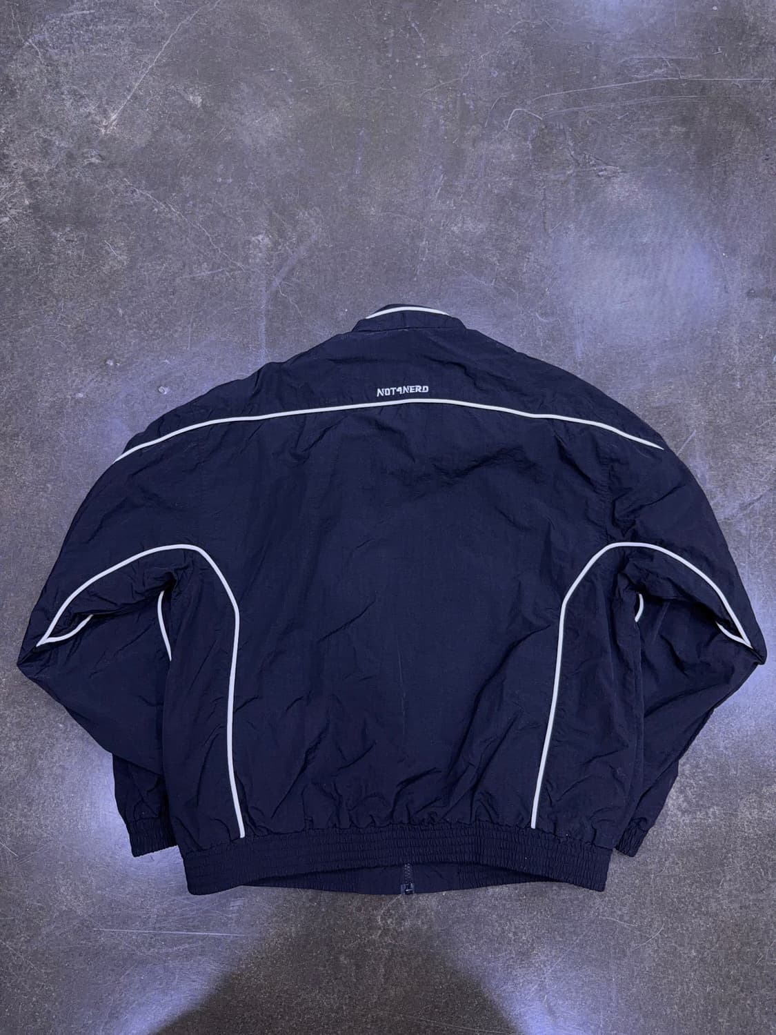 낫포너드 나일론 레이싱 자켓 블랙 M 상품이미지3