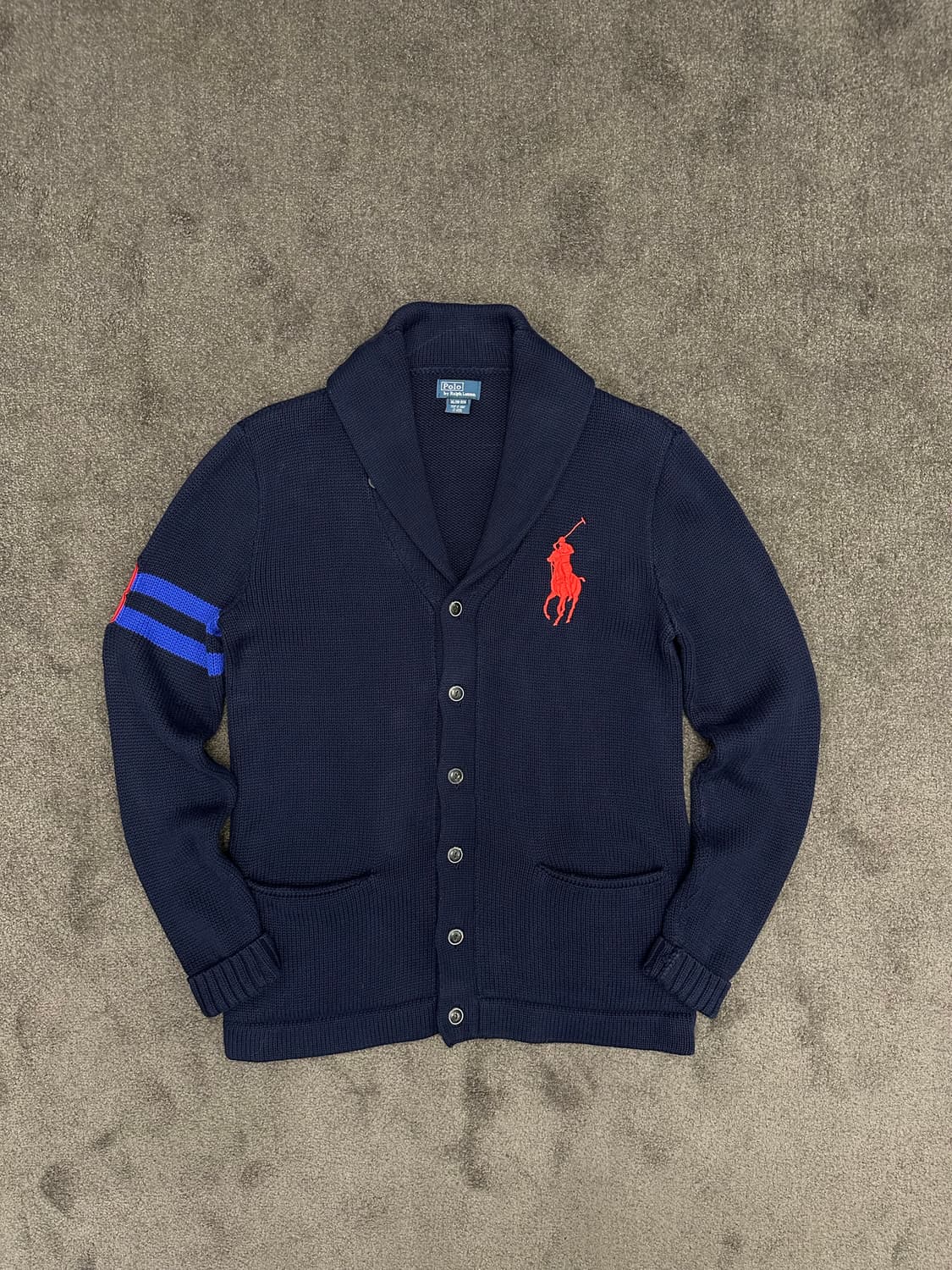 폴로 랄프로렌 네이비 숄카라 가디건 [18-20] XL 상품이미지1