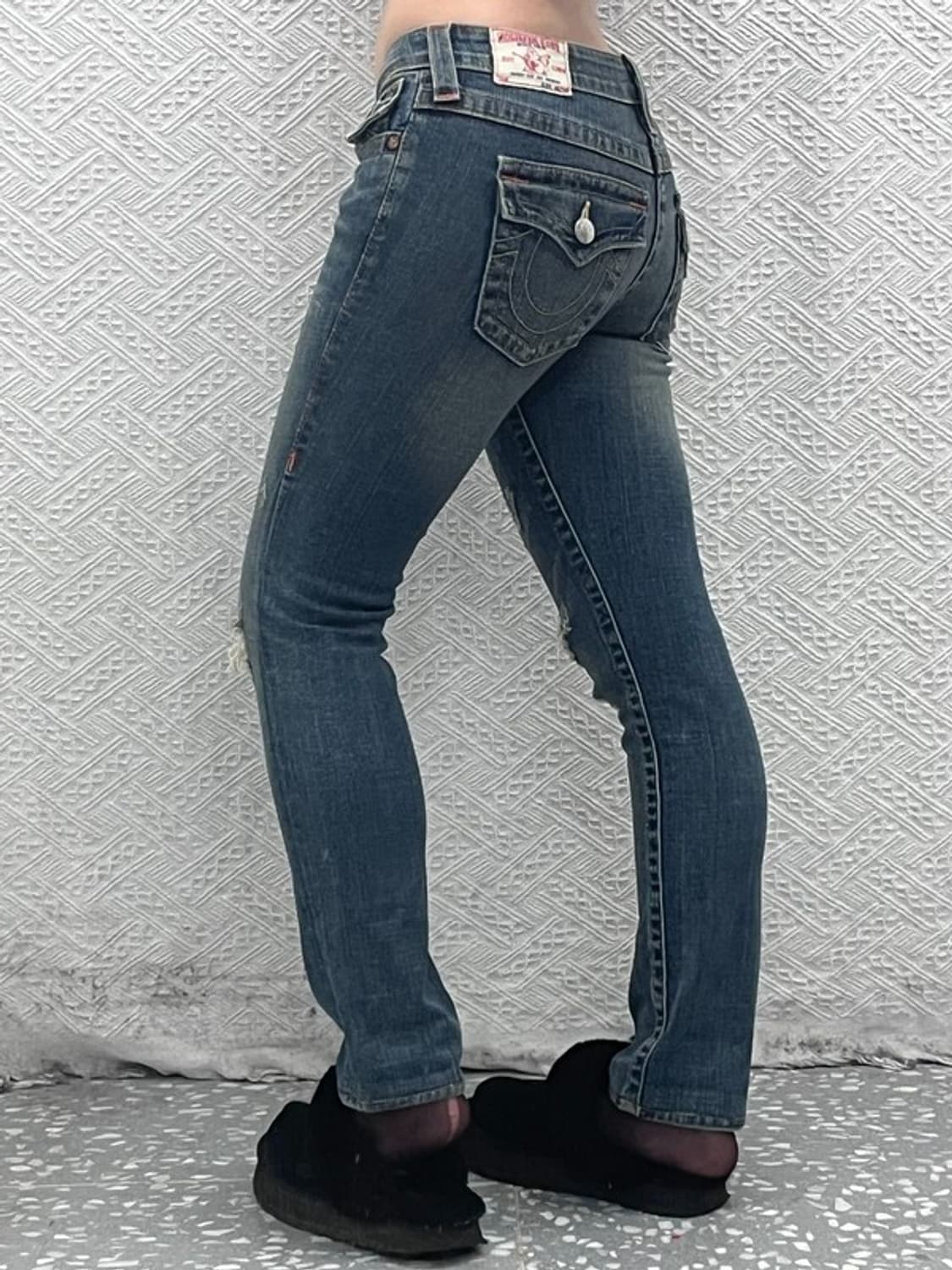 트루릴리전 쥴리 데미지 찢청 스판 데님 청바지 25인치 C08349 상품이미지2