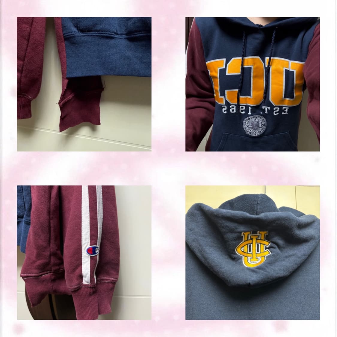 챔피온 올드스쿨 기모 후드티 상품이미지2