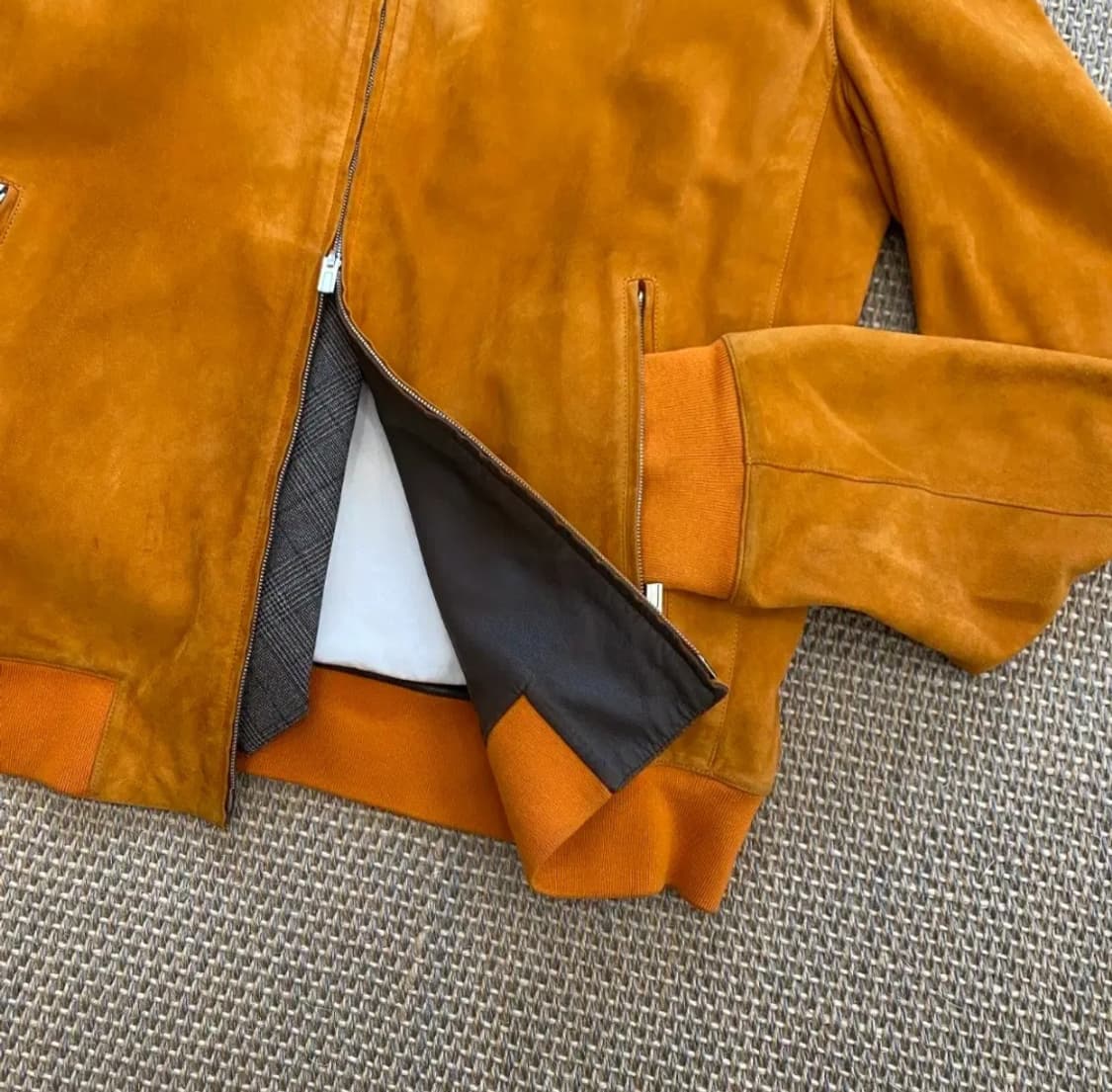 HERMES 에르메스 프랑스산 최상급 하이엔드 시그니처 오렌지 스웨이드  상품이미지6