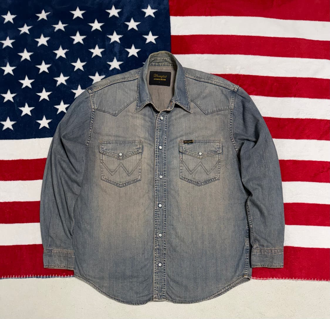 랭글러 웨스턴 데님셔츠 Wrangler Western shirt [XL] 상품이미지1