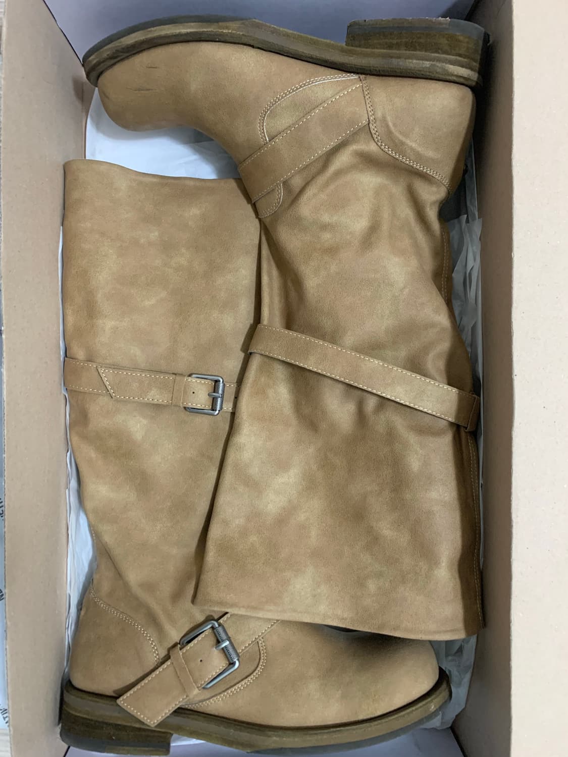 네가티브쓰리 NEGATIVE THREE 롱 부츠 워시드 베이지 240사이 상품이미지7