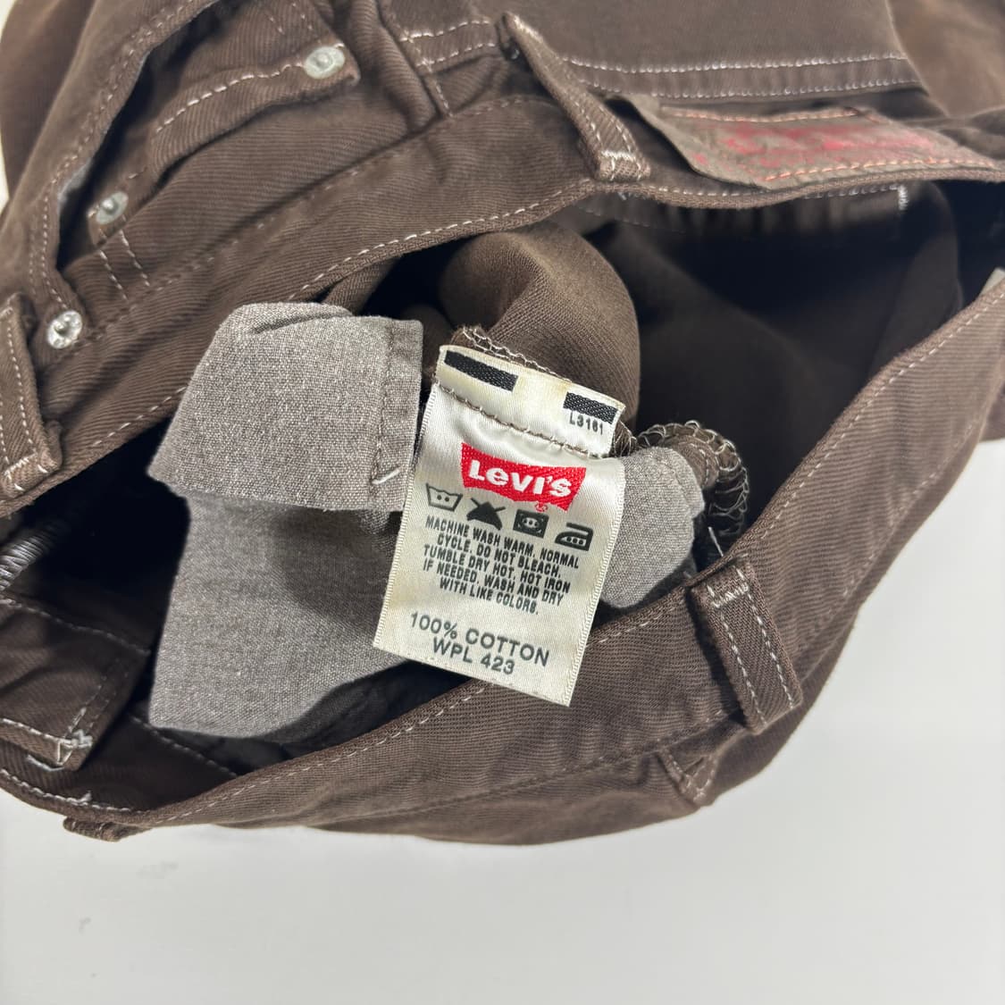 30 리바이스501 다크브라운 스트레이트핏 데님팬츠 상품이미지9