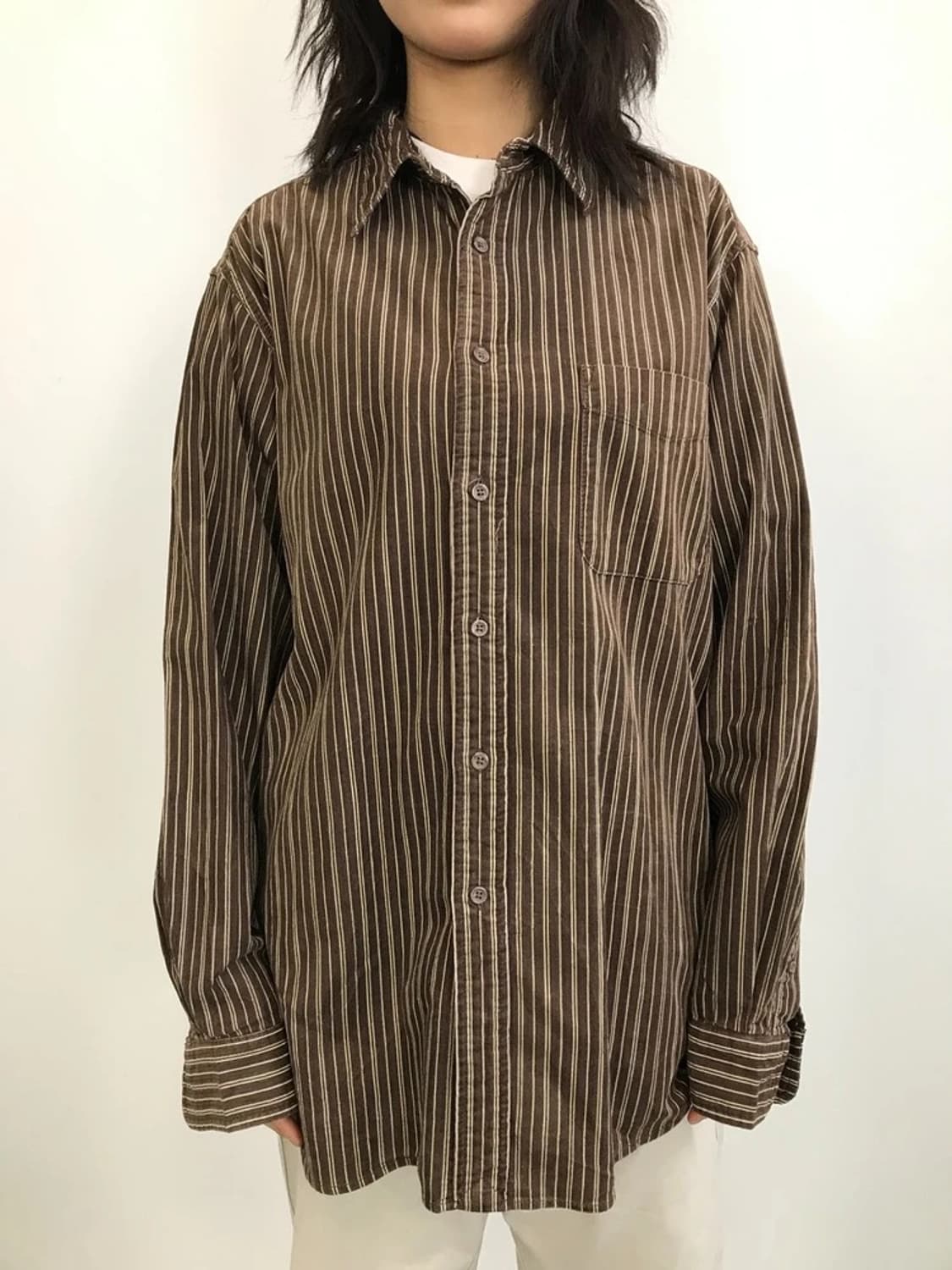 Pointer Brand Brown Stripe Work Shirt 상품이미지2