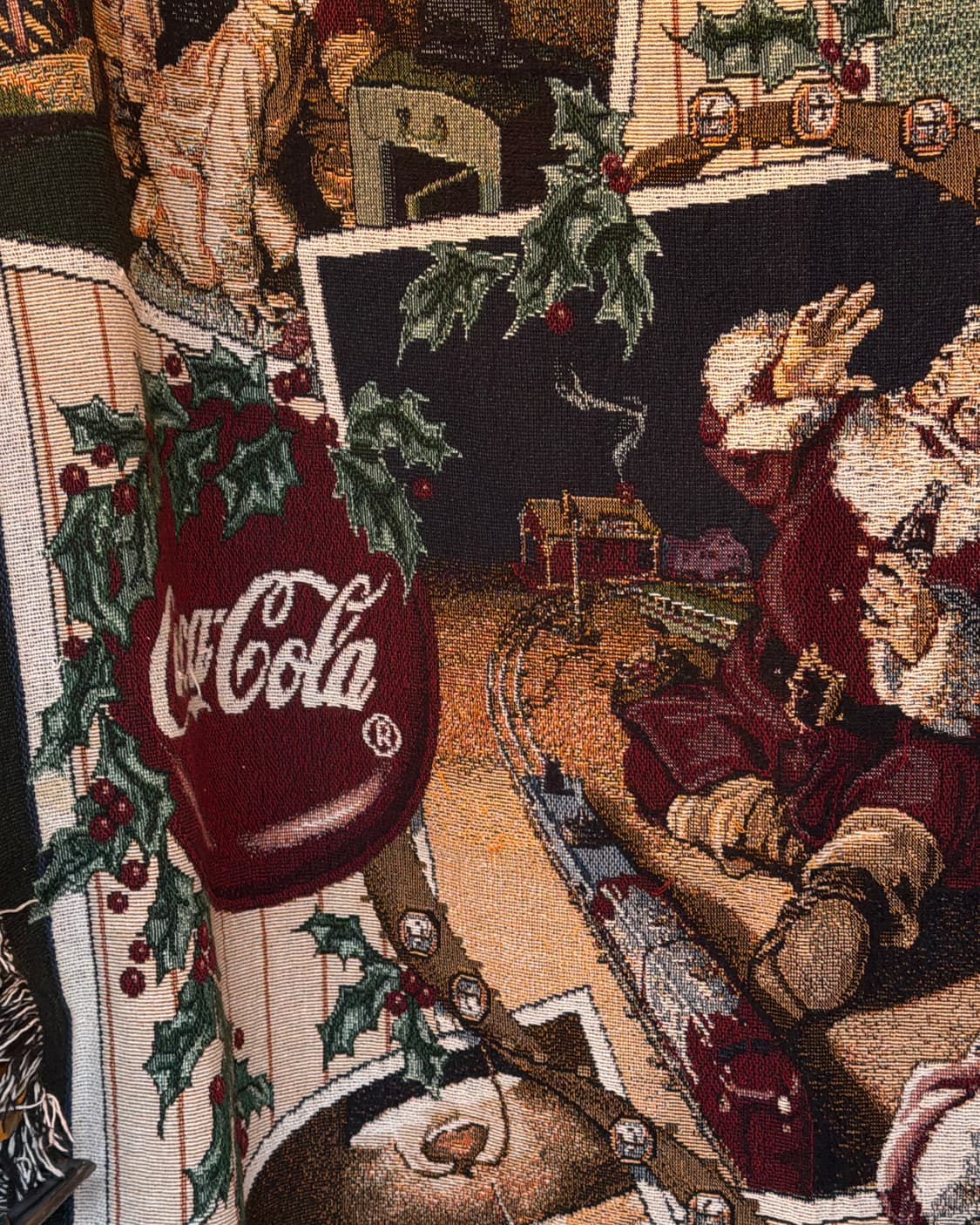 빈티지 소품 코카콜라 산타 블랭킷 상품이미지3