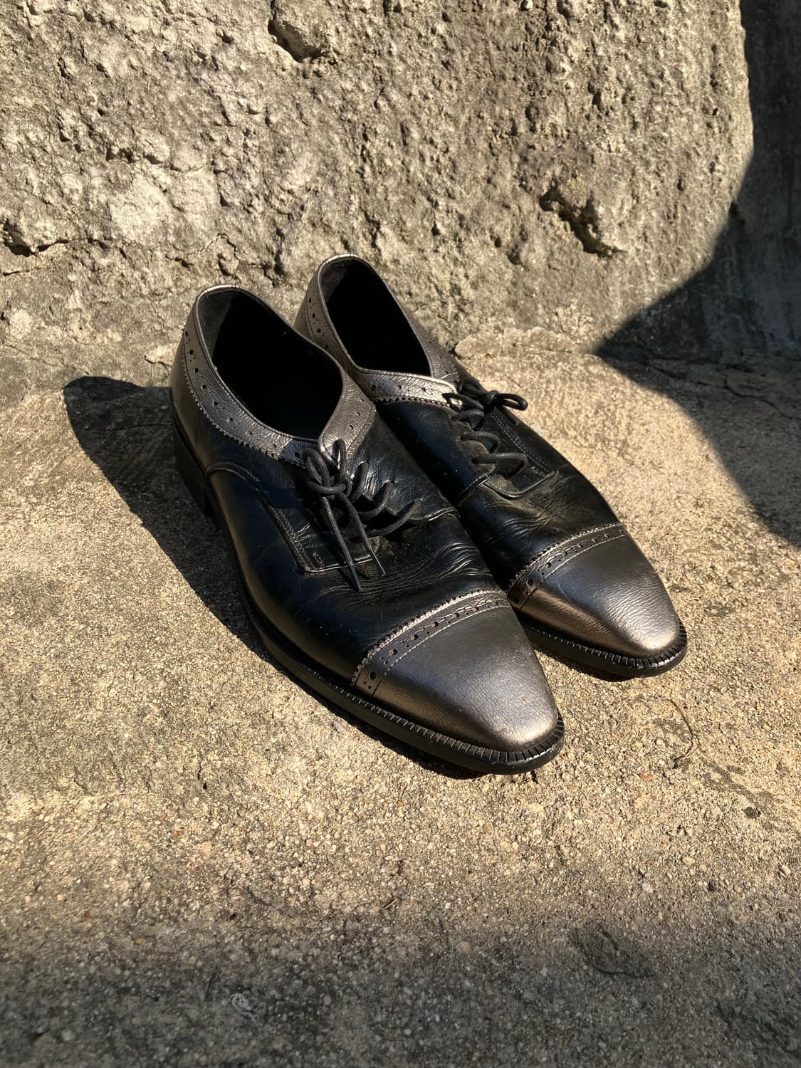 260) Black&Metallic Silver Leather Shoes 상품이미지3
