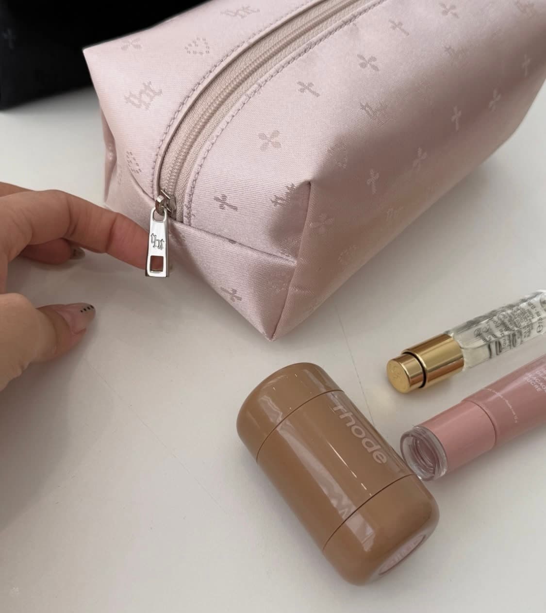 쓰리타임즈 파우치 핑크 상품이미지3