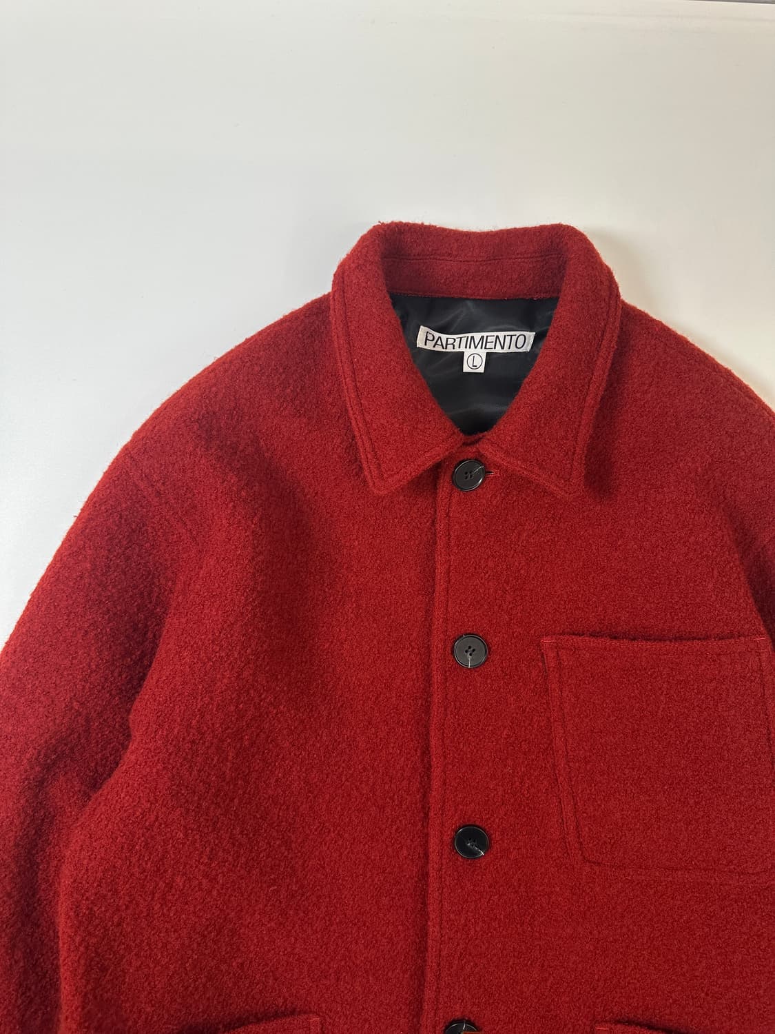 파르티멘토 컬리 울 하프코트 자켓 L 상품이미지4