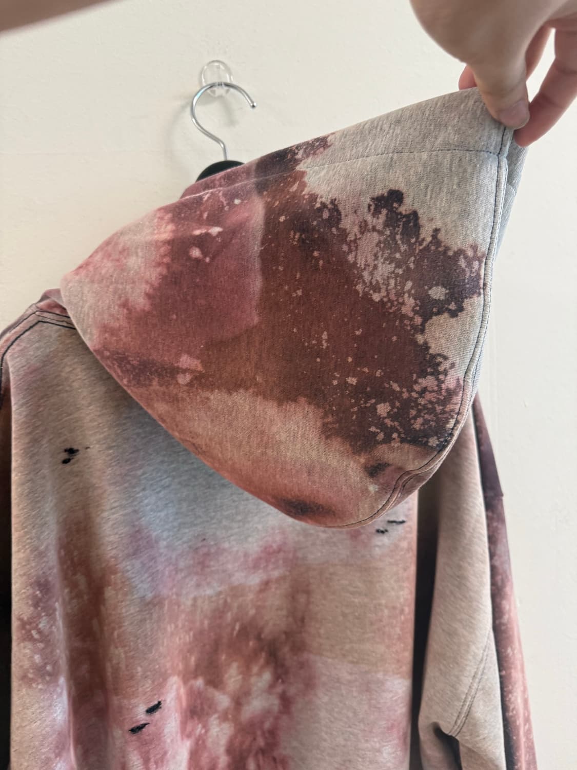 Bleached fade ghost pocket hoodie 상품이미지8