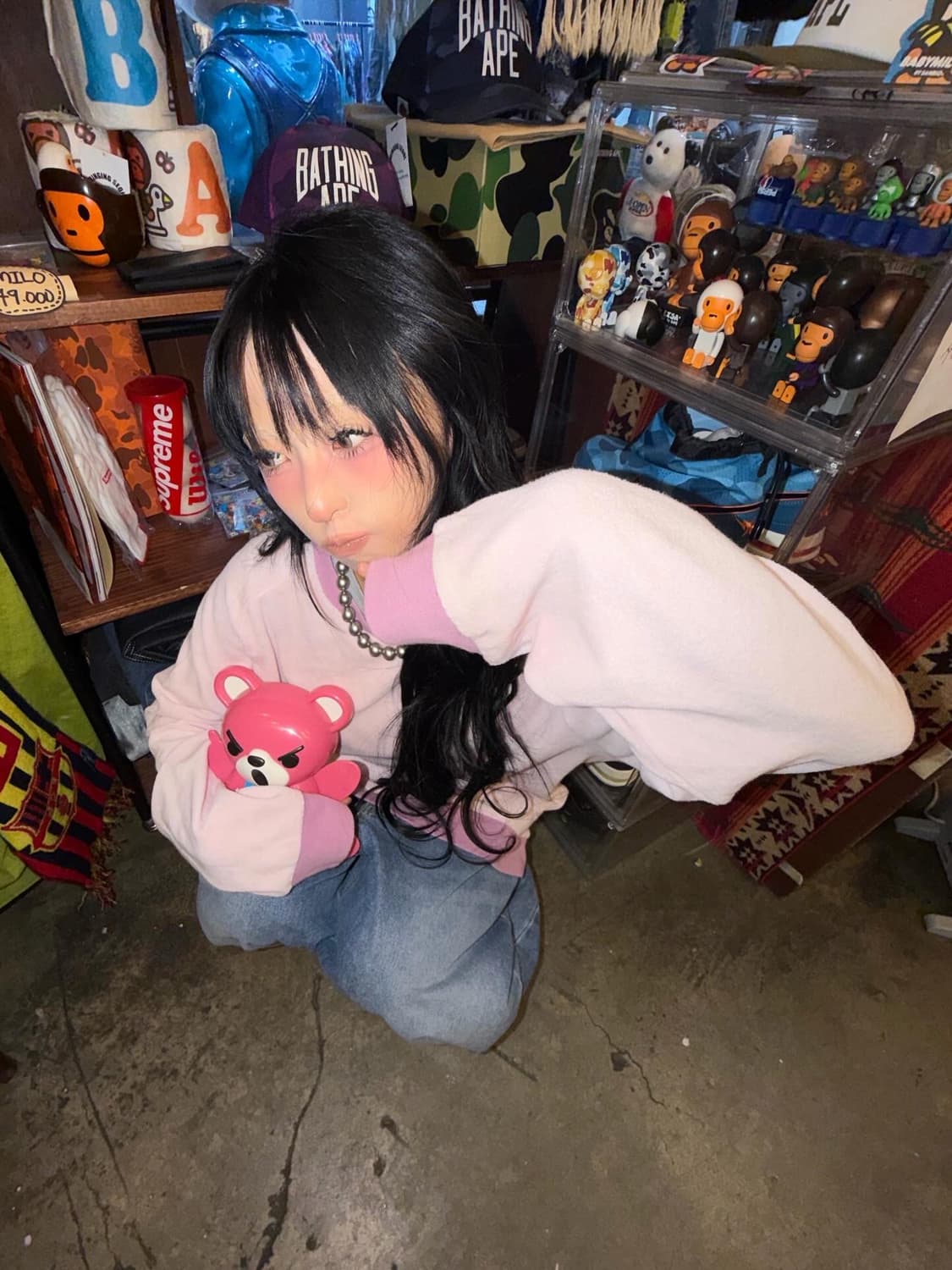 Stussy Pink & Purple Logo Sweatshirts  상품이미지3