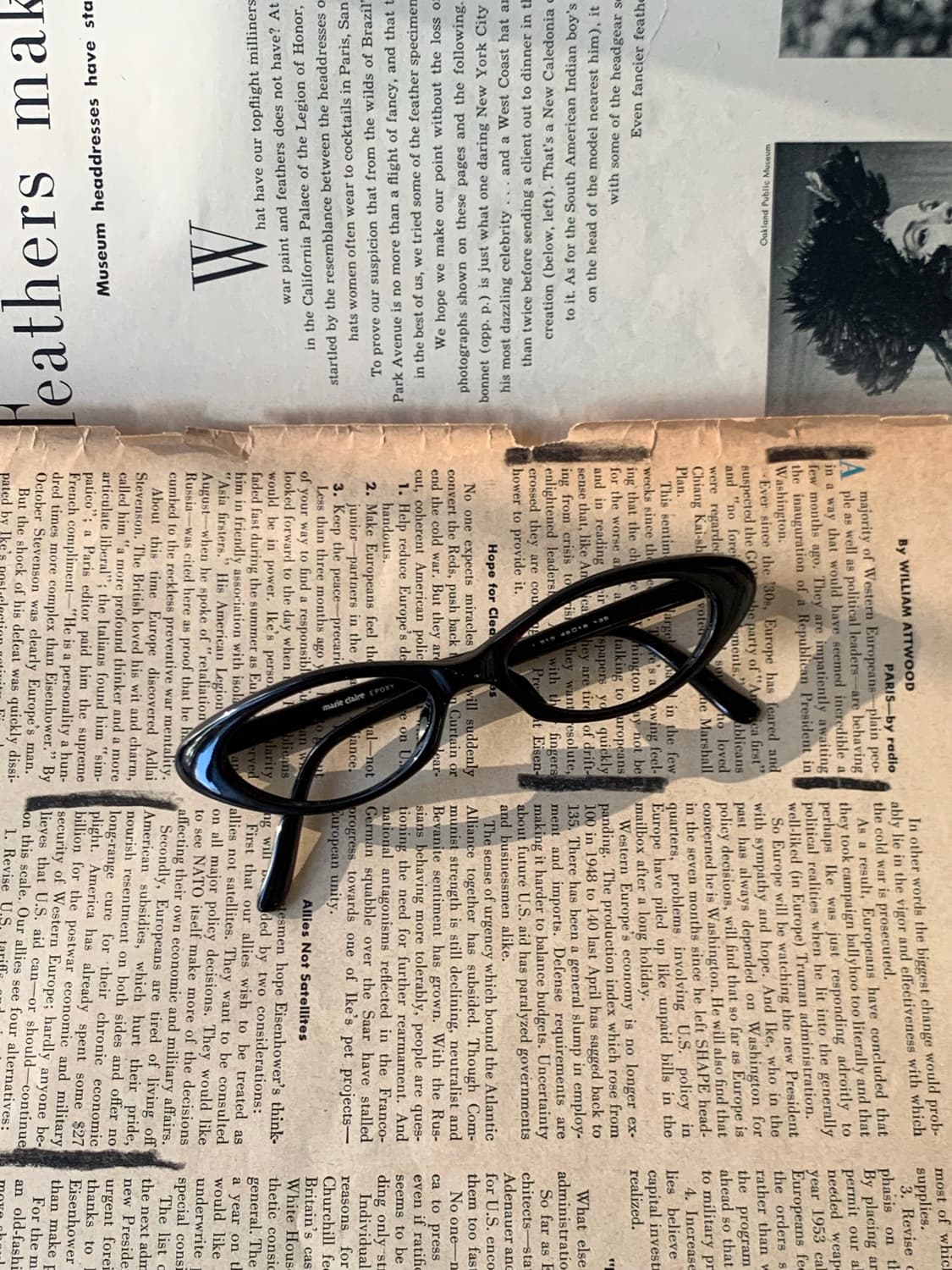 [픽키-624] 블랙 캣아이 뿔테 안경 데드스탁 프레임 빈티지 상품이미지3