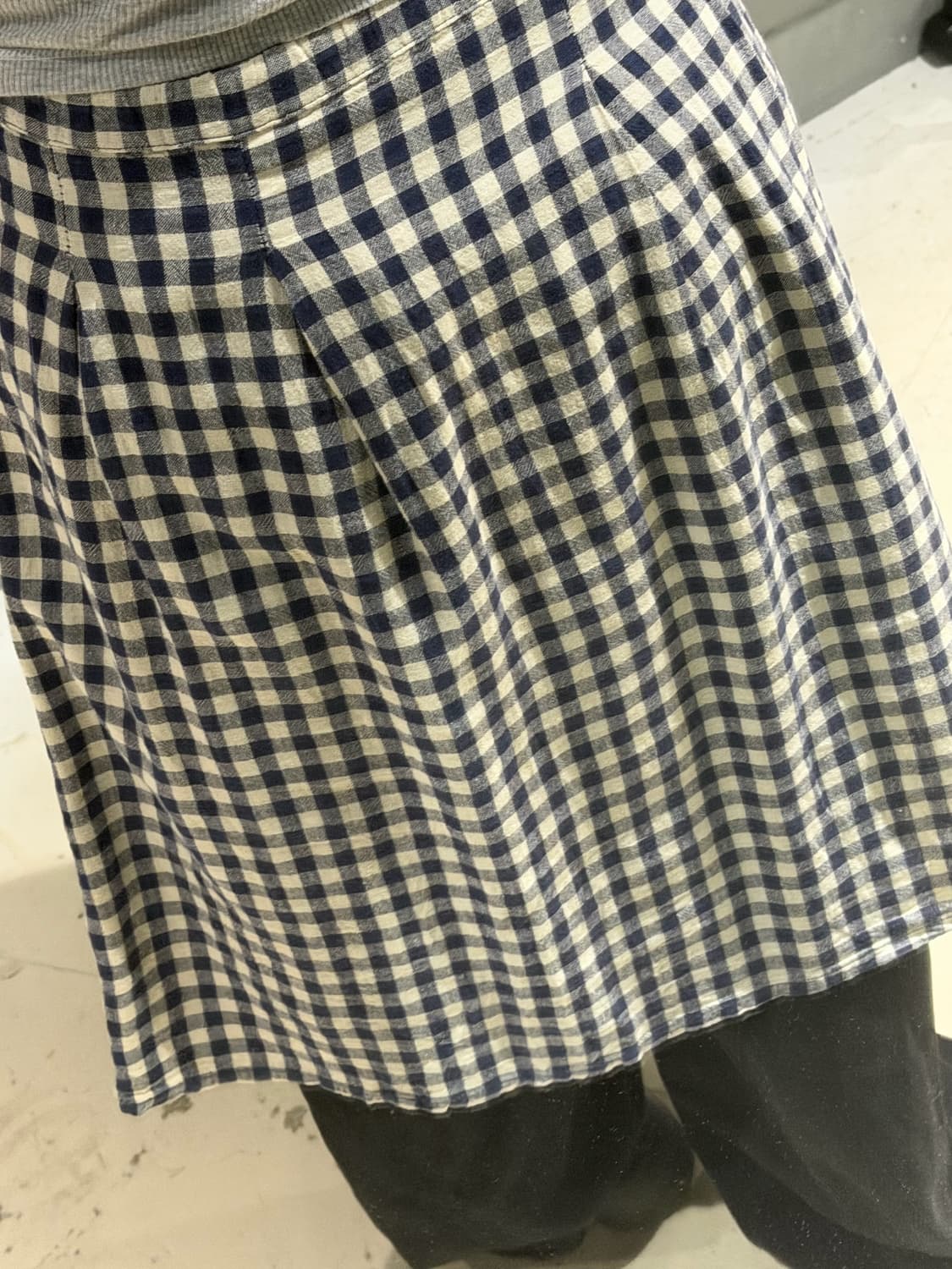pocket point button-up check skirt 상품이미지4