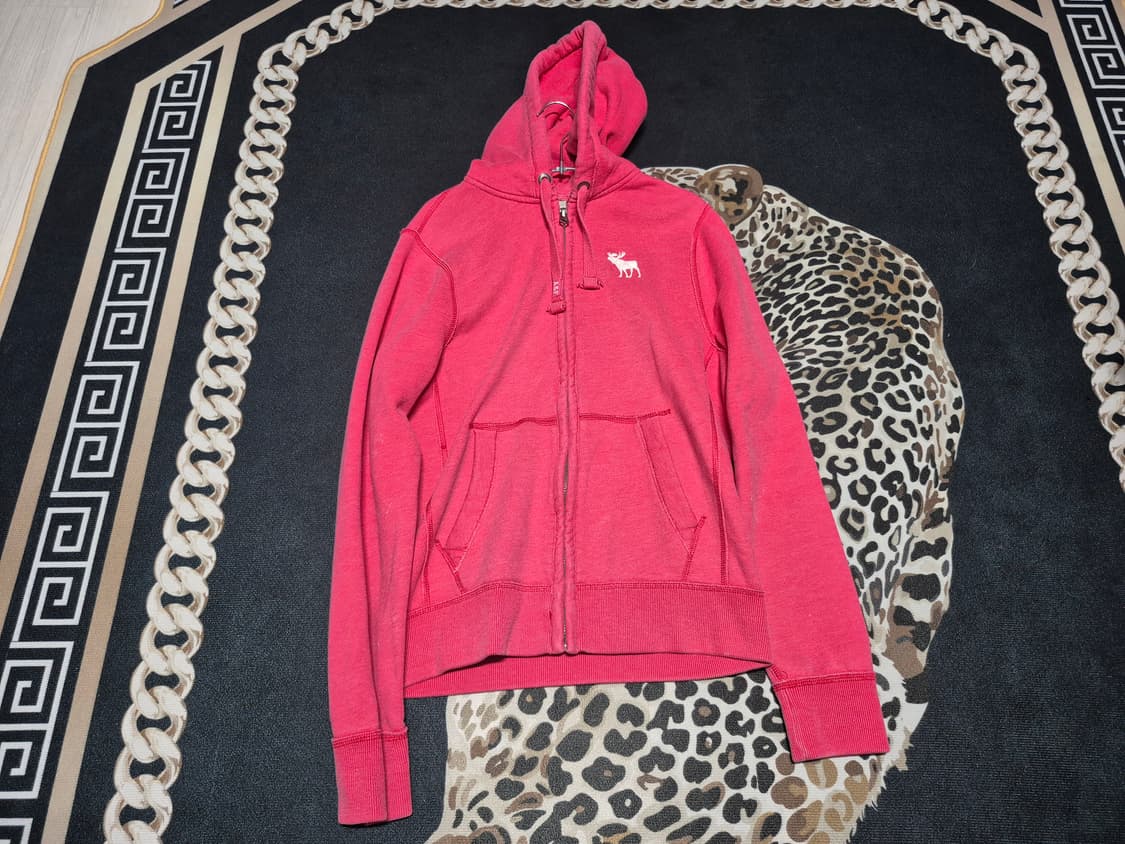 00's 아베크롬비앤피치 순록 핑크 후드집업 상품이미지1