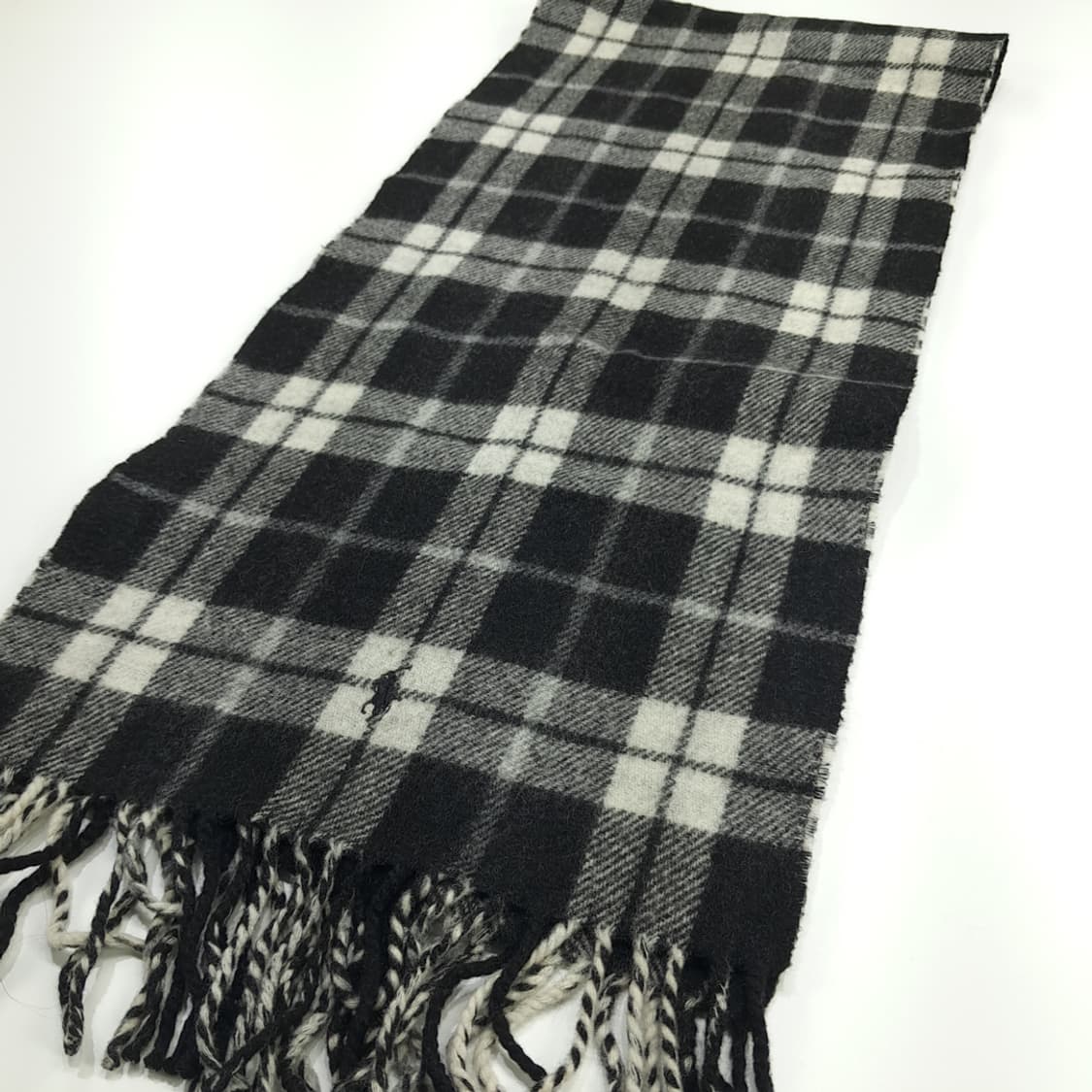 MX141 폴로 랄프로렌 모노 클래식 타탄체크 램스울 목도리 머플러 상품이미지7